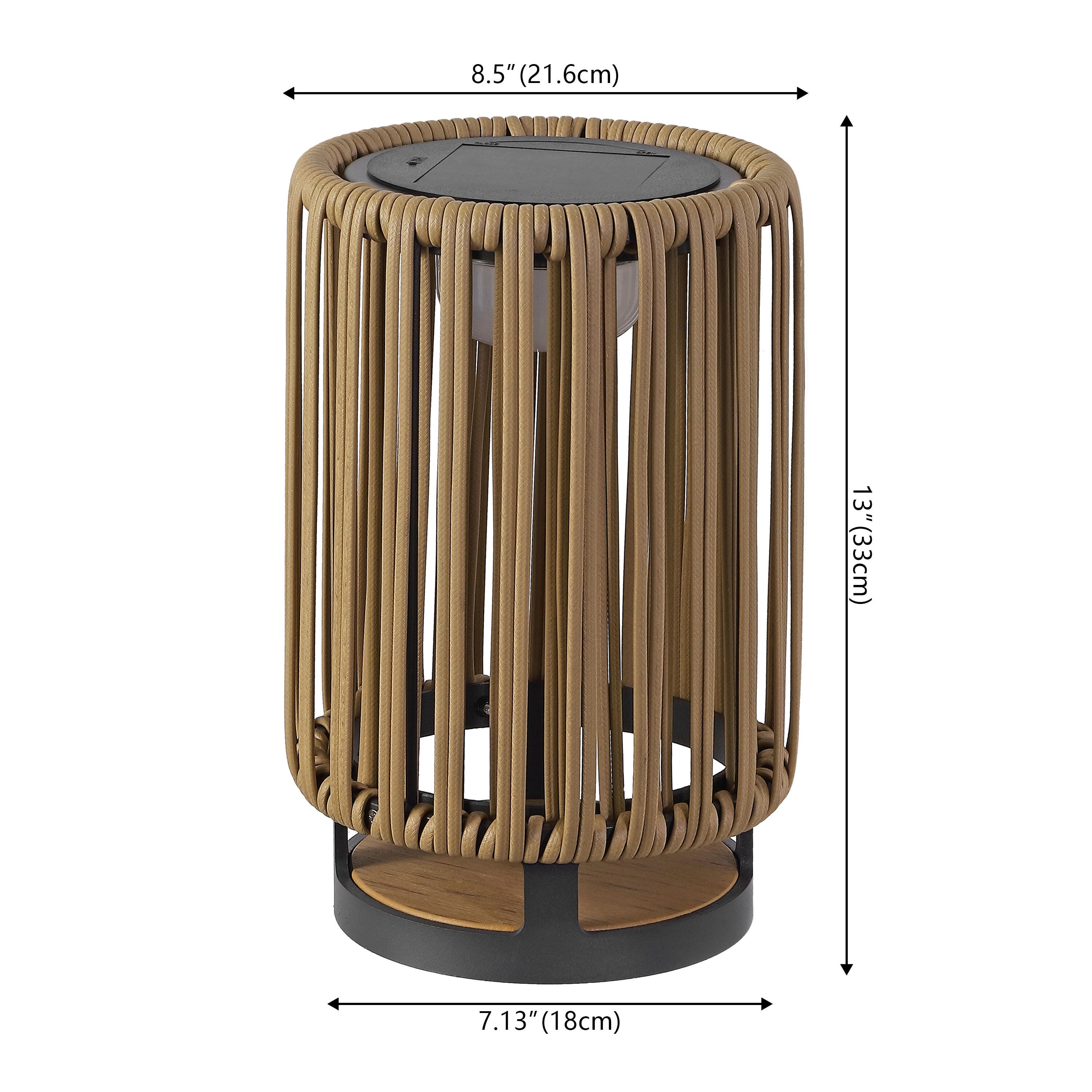 JONATHAN Y Sawara Lantern, Natural, large