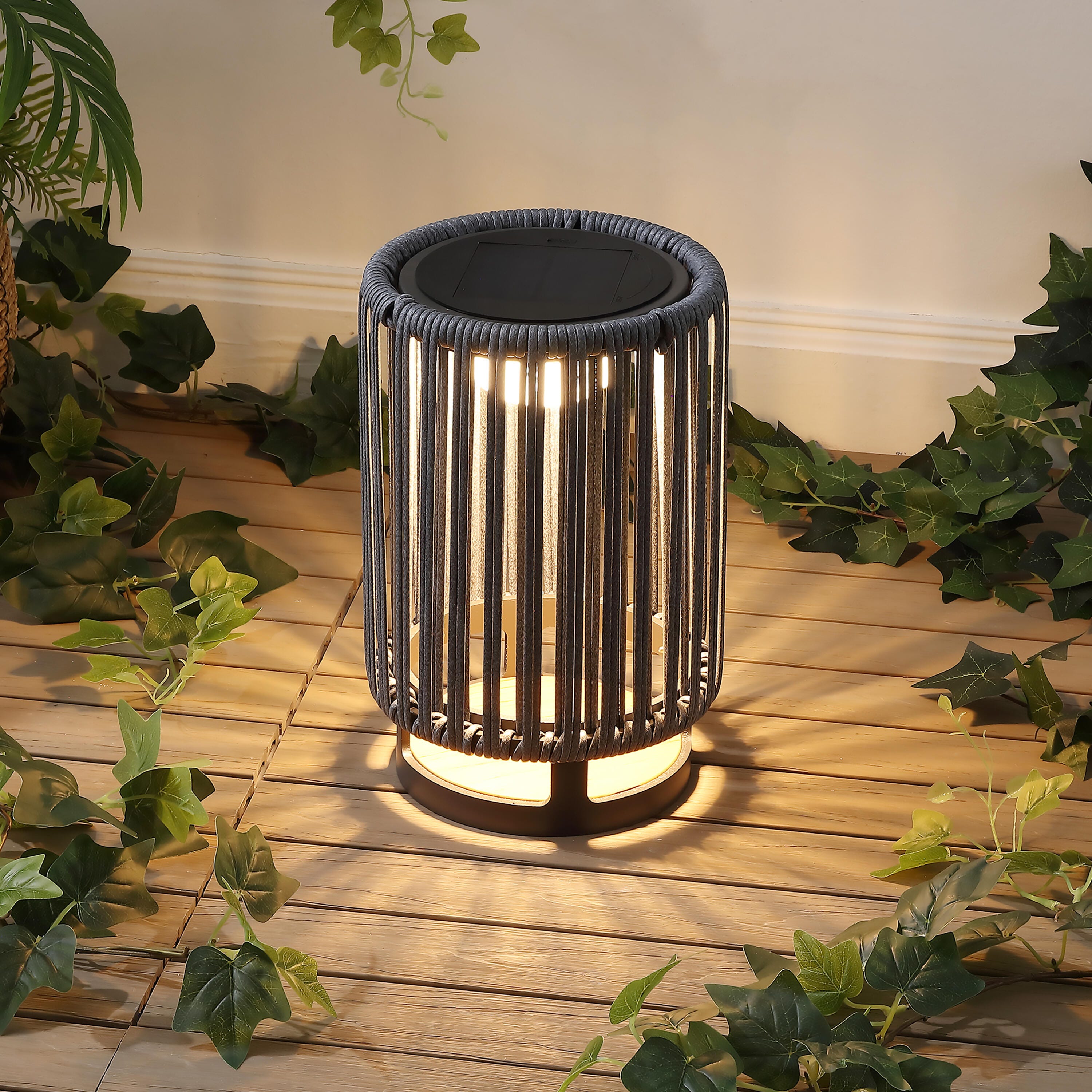 JONATHAN Y Sawara Lantern, Black/Gray, rollover