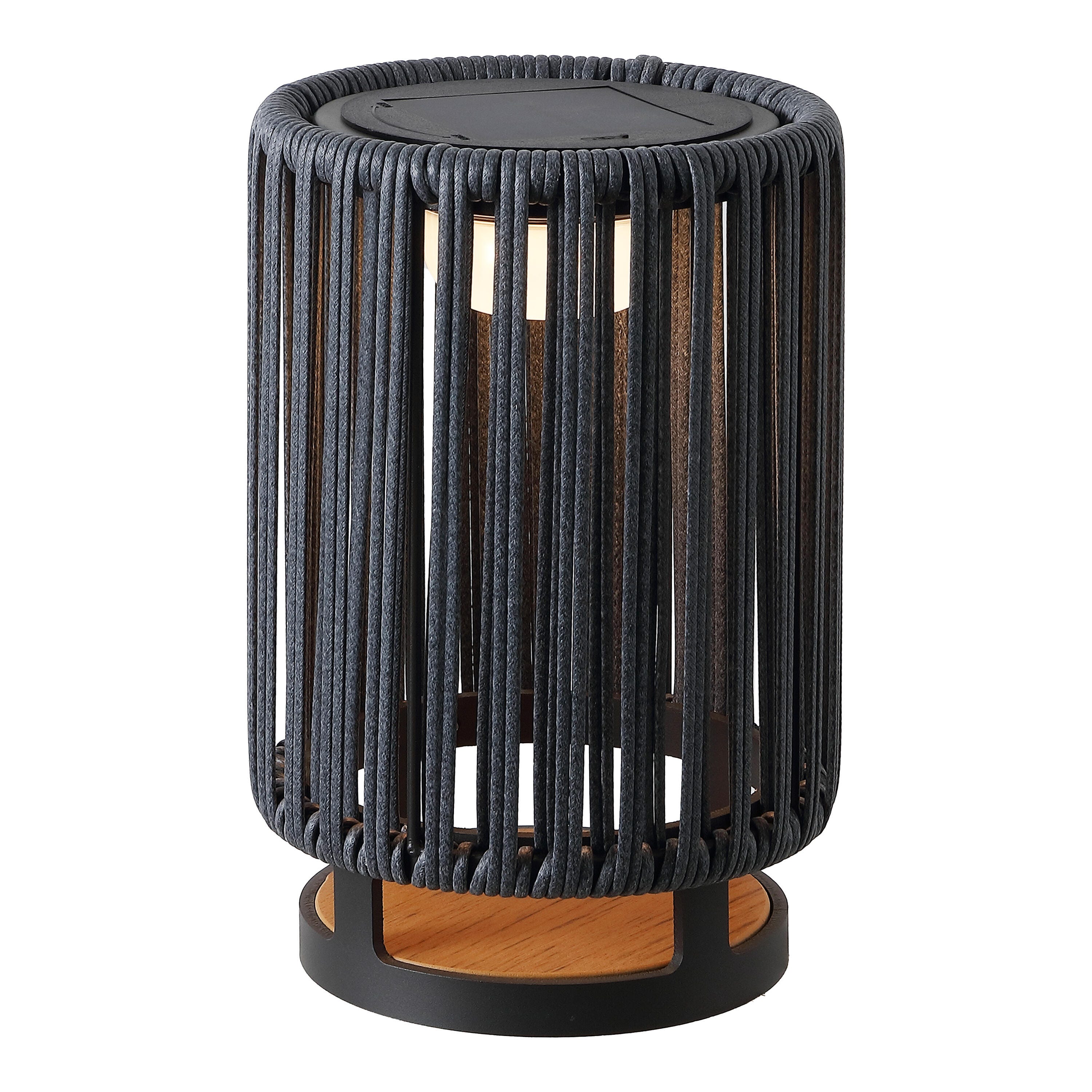 JONATHAN Y Sawara Lantern, Black/Gray, large