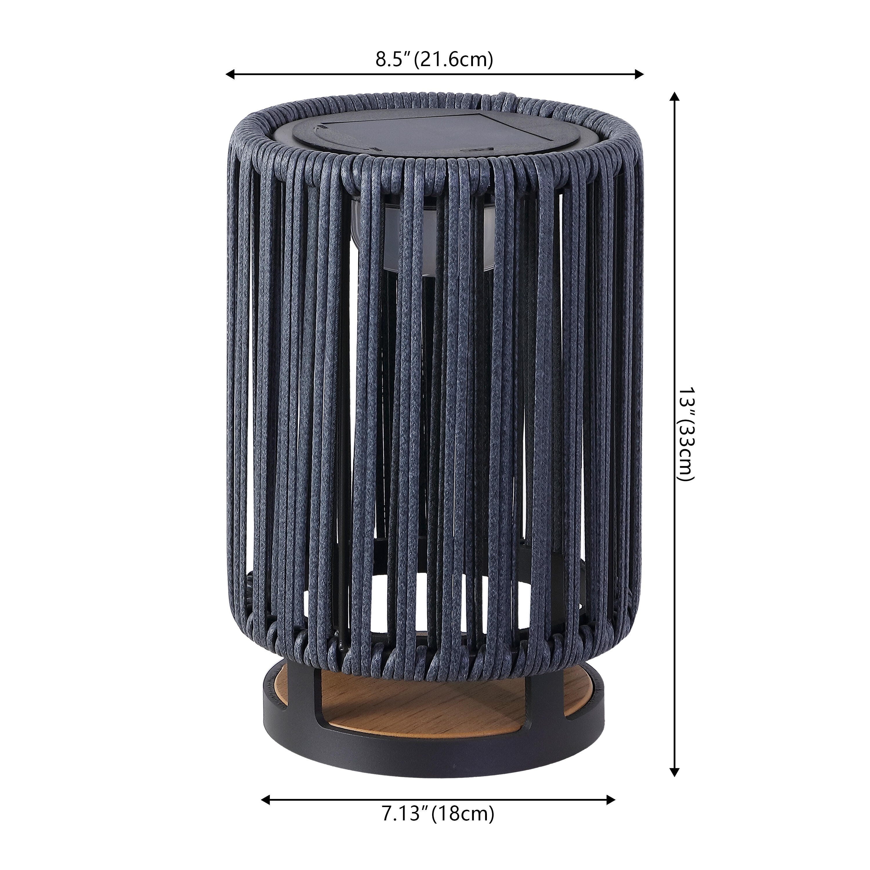 JONATHAN Y Sawara Lantern, Black/Gray, large