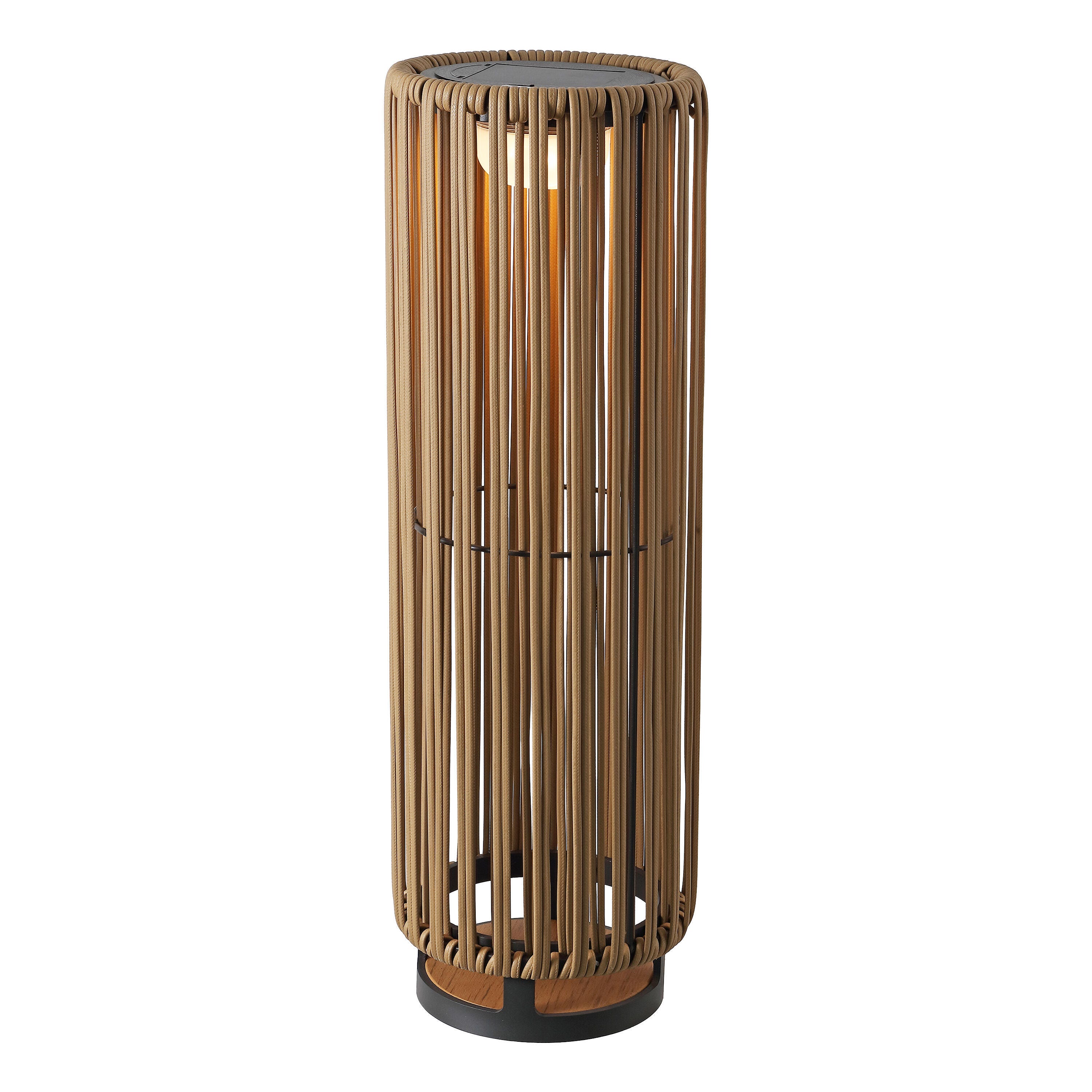 JONATHAN Y Sawara Tall Lantern, Natural, large