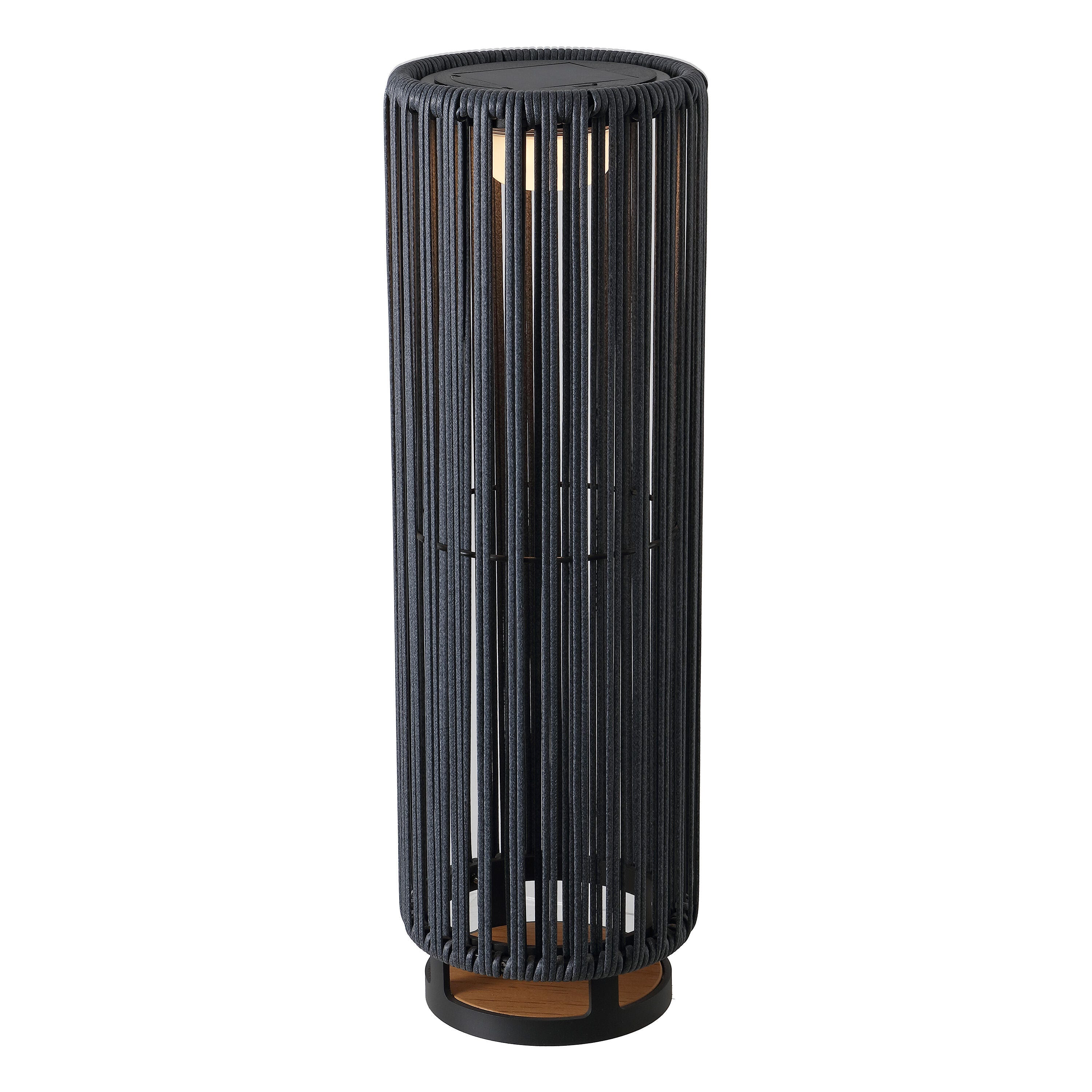 JONATHAN Y Sawara Tall Lantern, Black/Gray, large