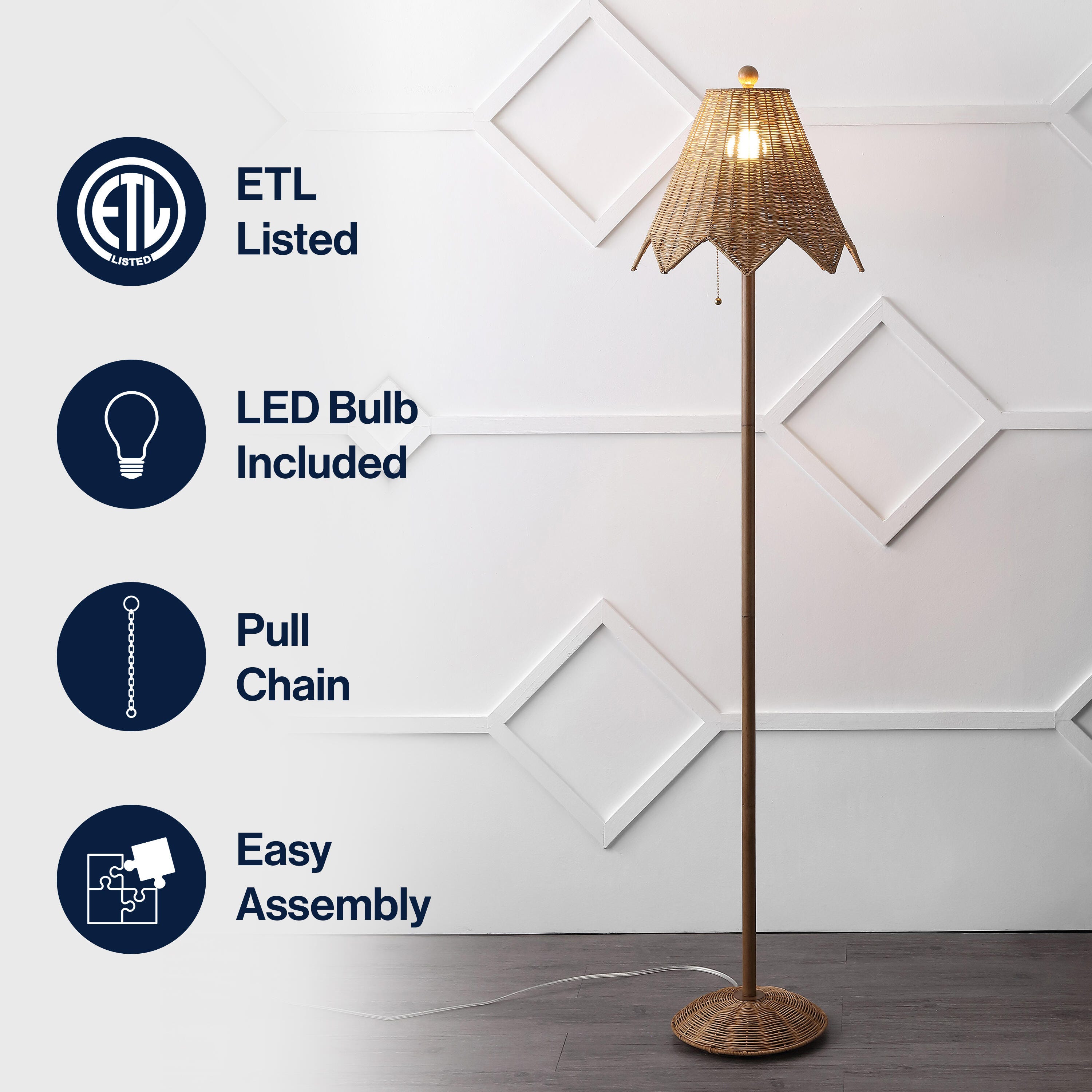 JONATHAN Y Tybee Floor Lamp, , large