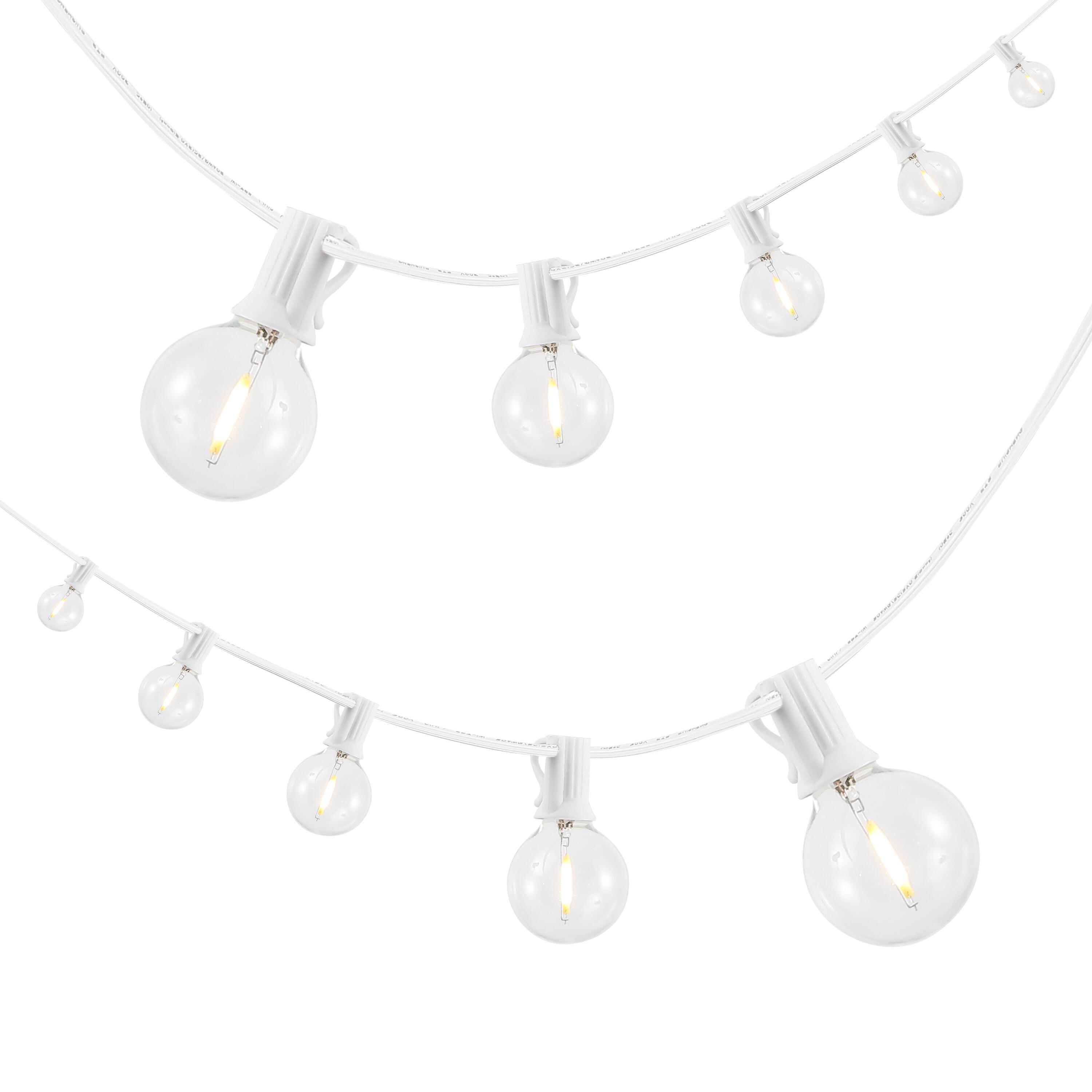 JONATHAN Y Outdoor Bistro Globe String Lights, , large