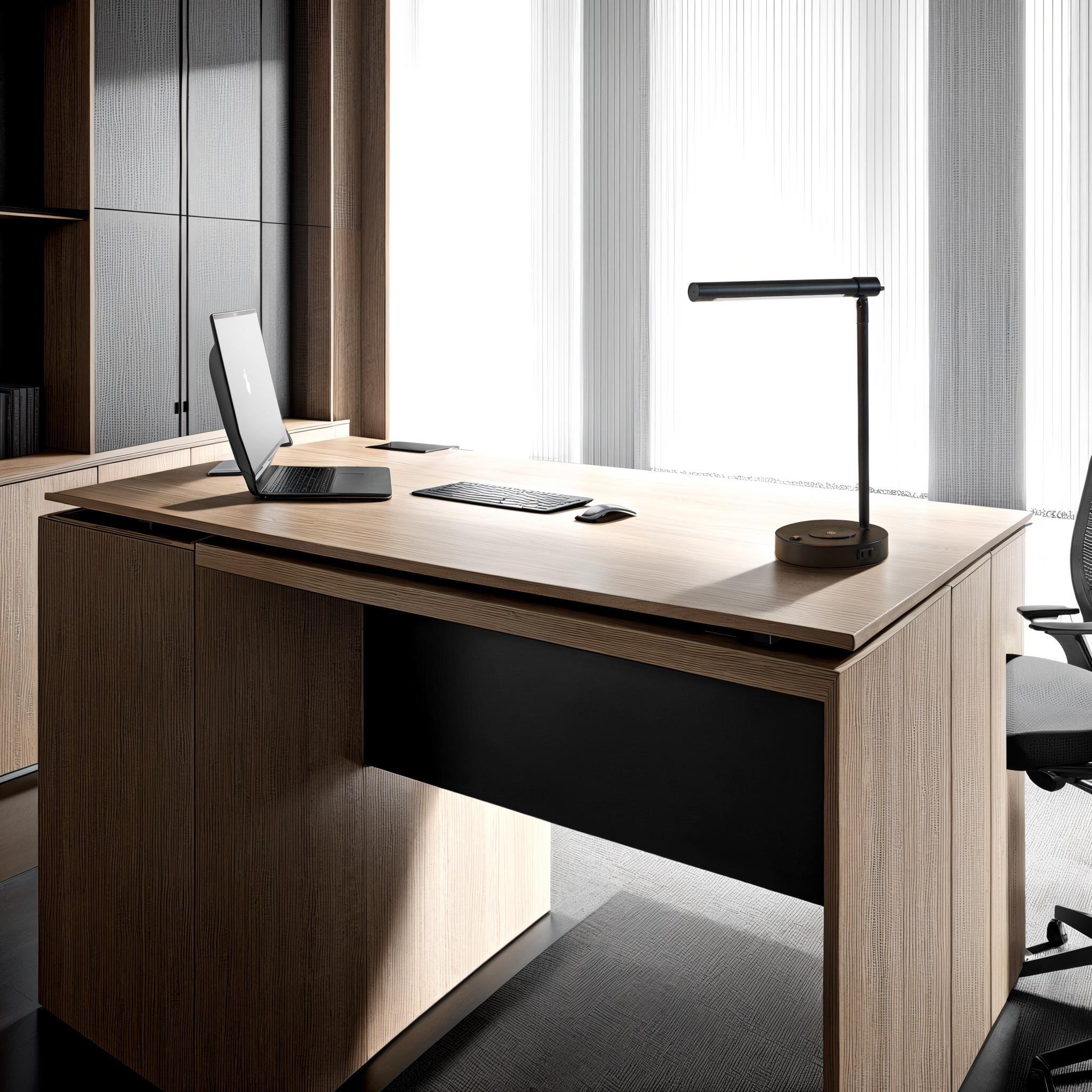 Adesso Dax LED Wireless Charging Desk Lamp, Black, rollover
