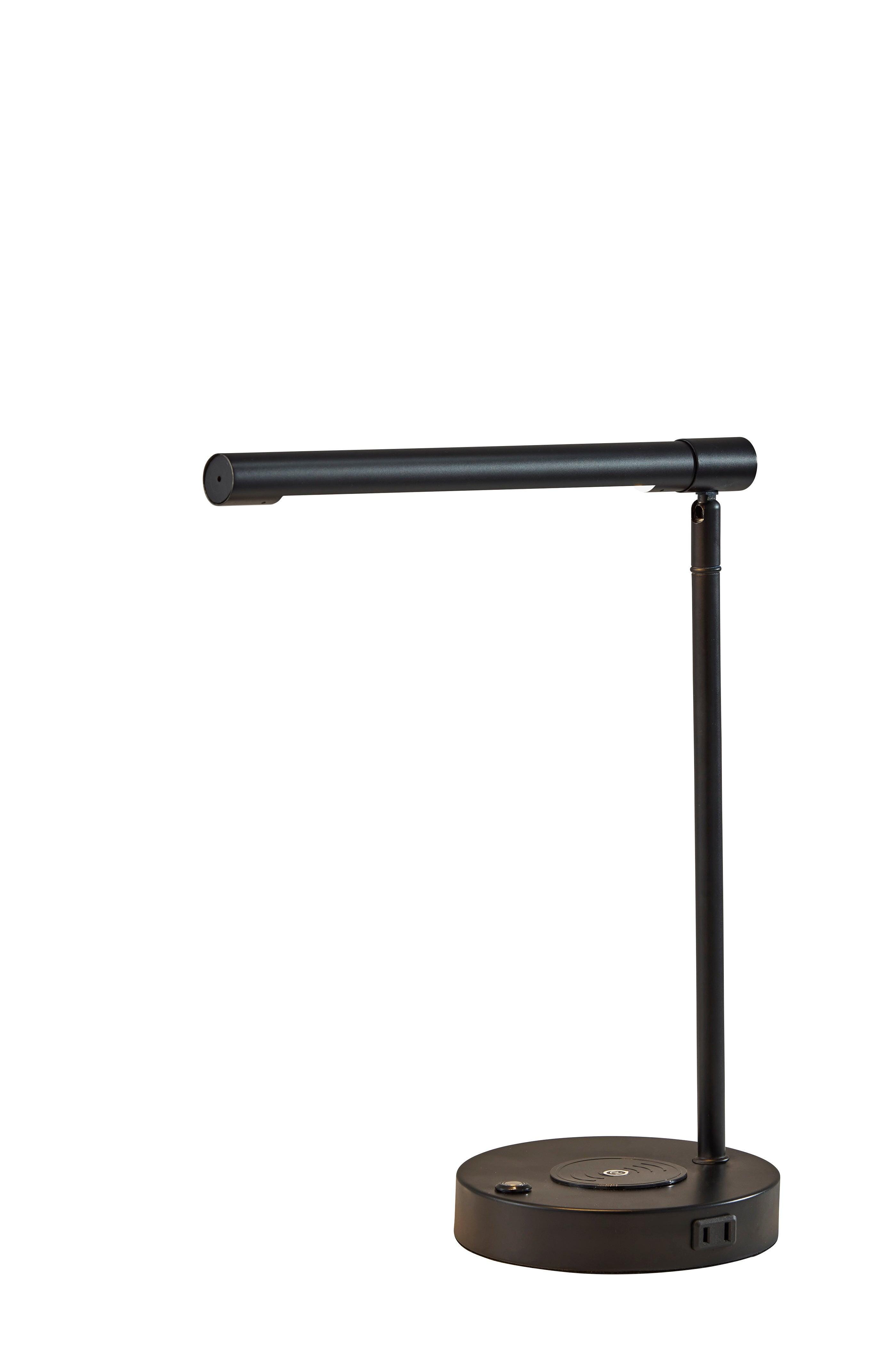 Adesso Dax LED Wireless Charging Desk Lamp, Black, large
