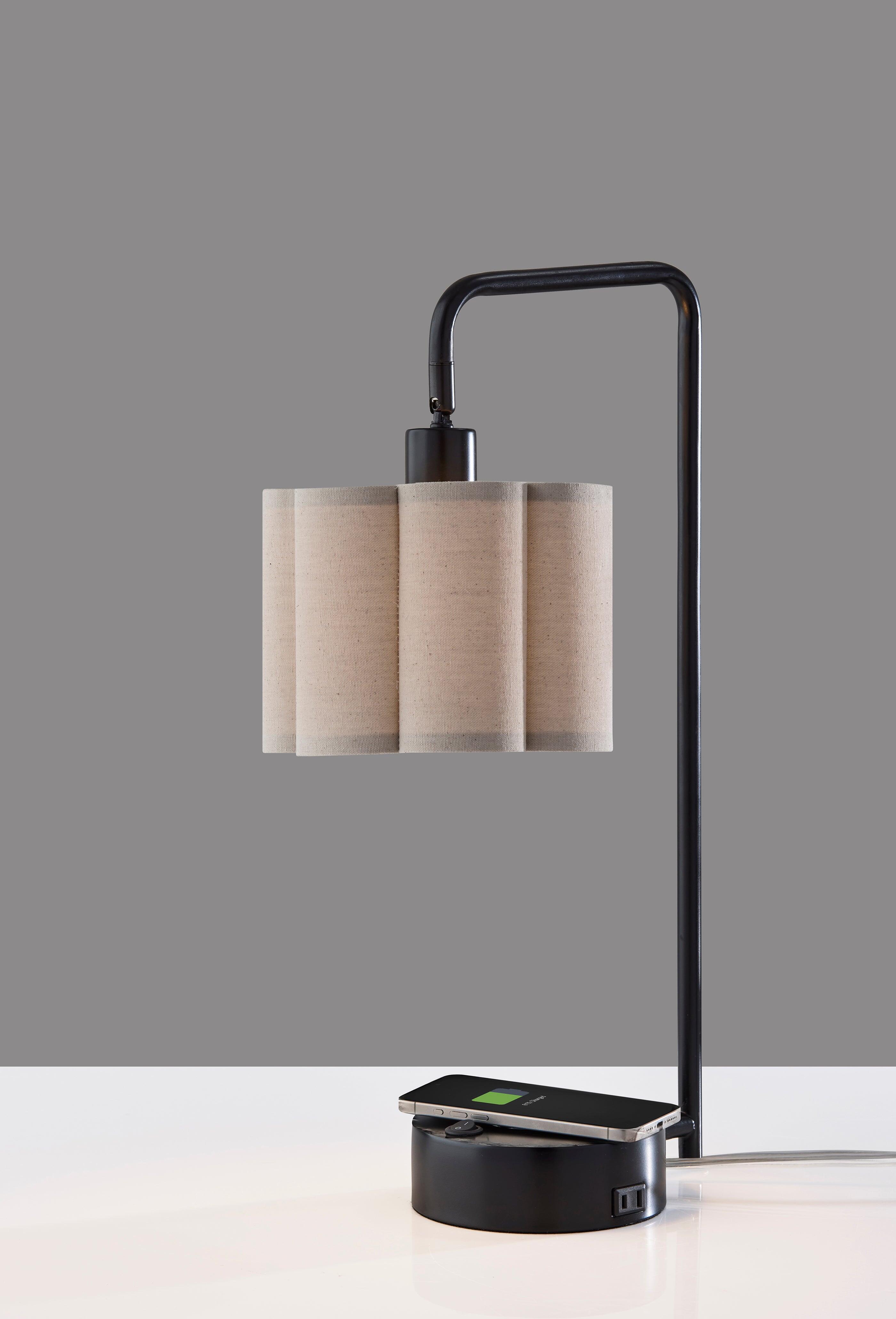 Adesso Dover Desk Lamp, Black, large