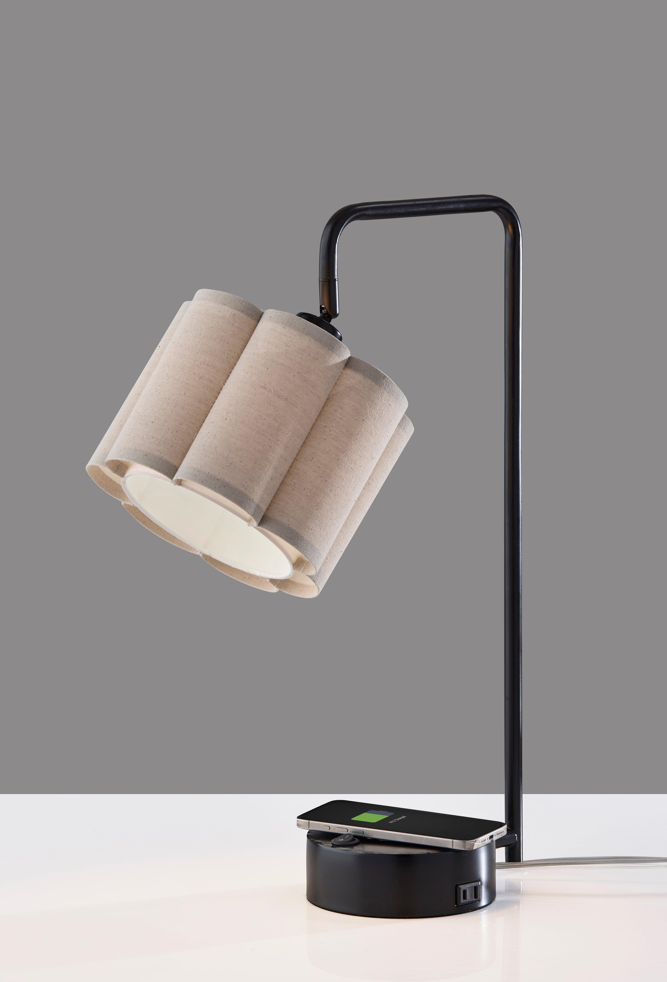 Adesso Dover Desk Lamp, Black, large