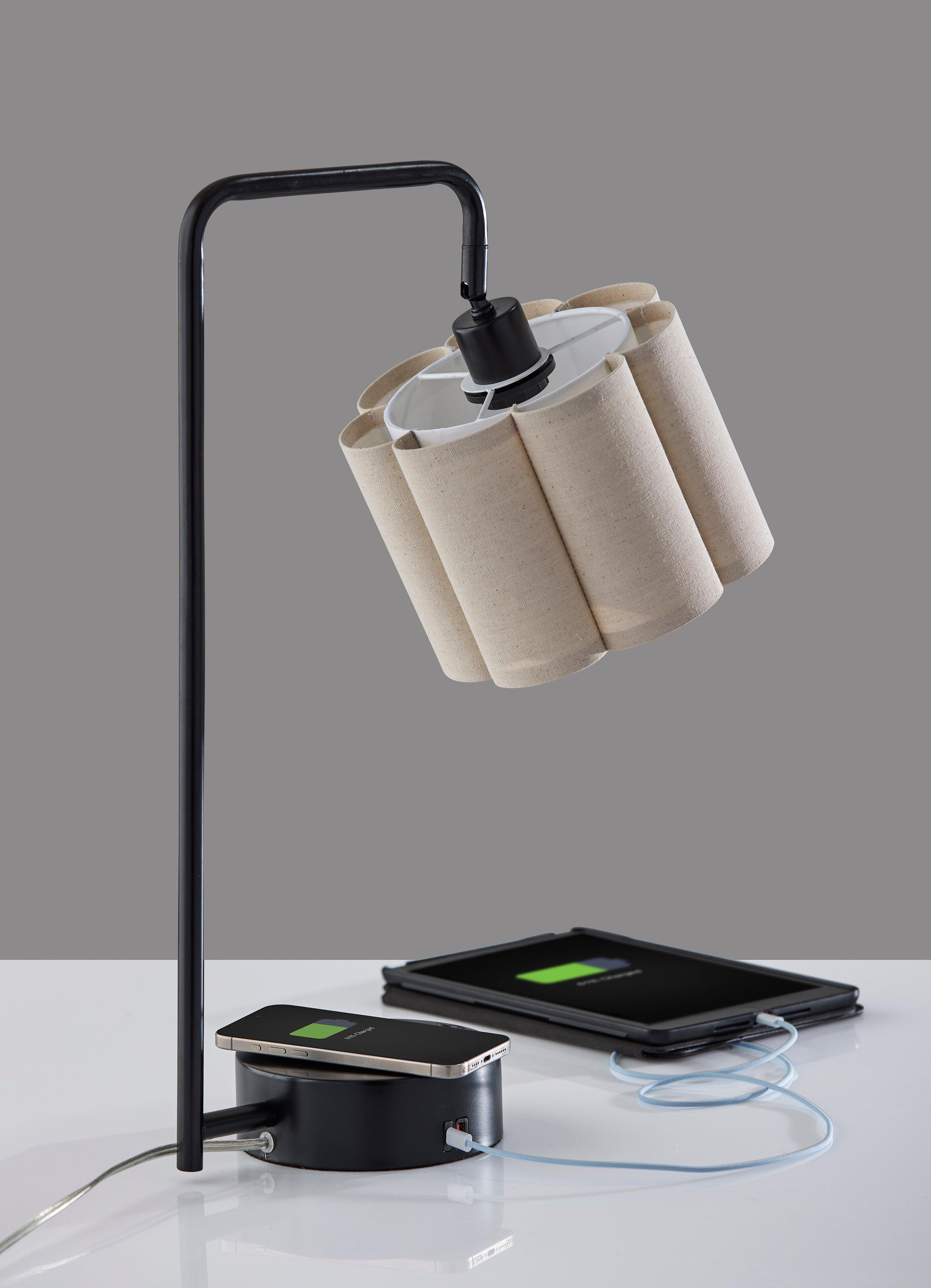 Adesso Dover Desk Lamp, Black, large