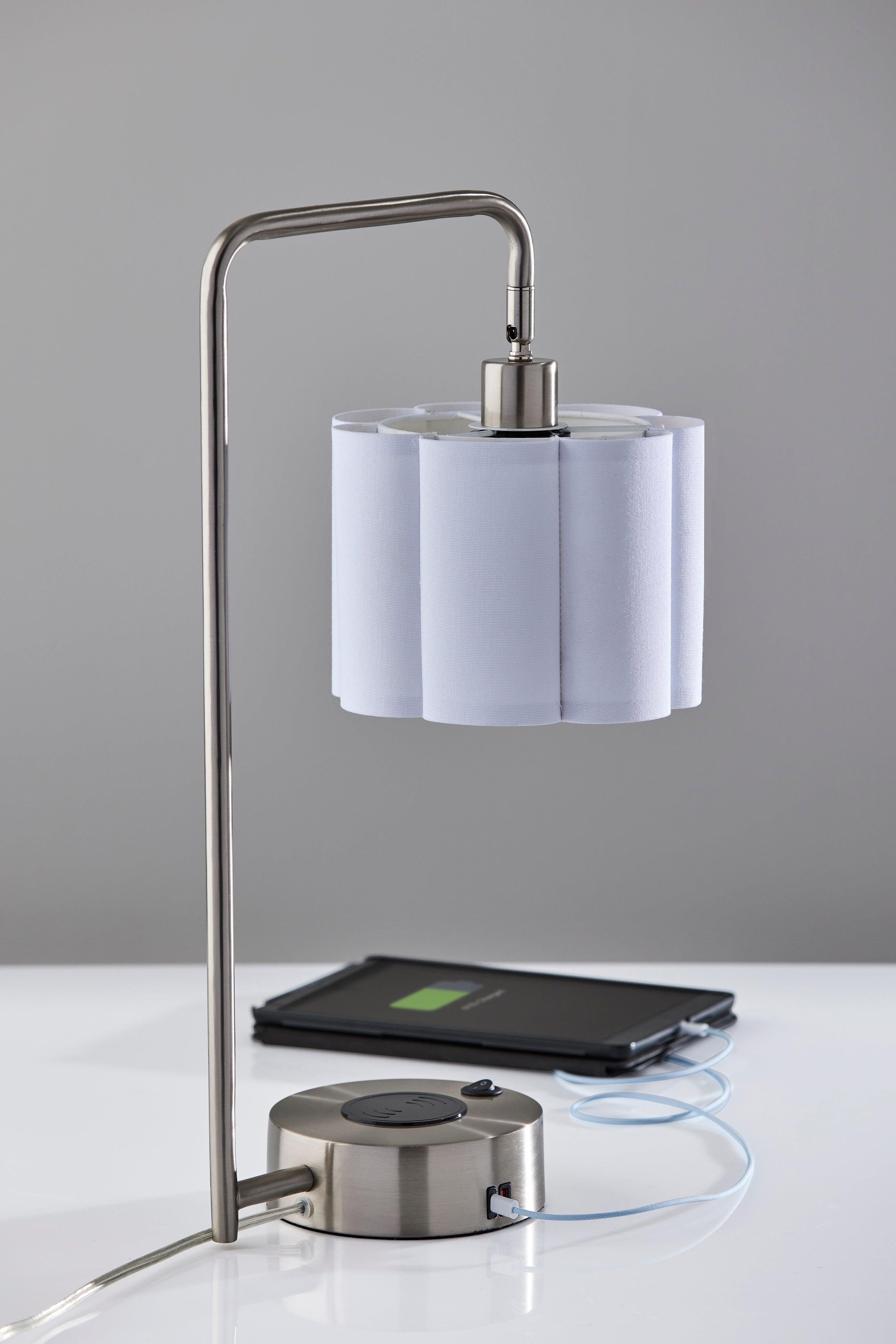Adesso Dover Desk Lamp, Gray, large