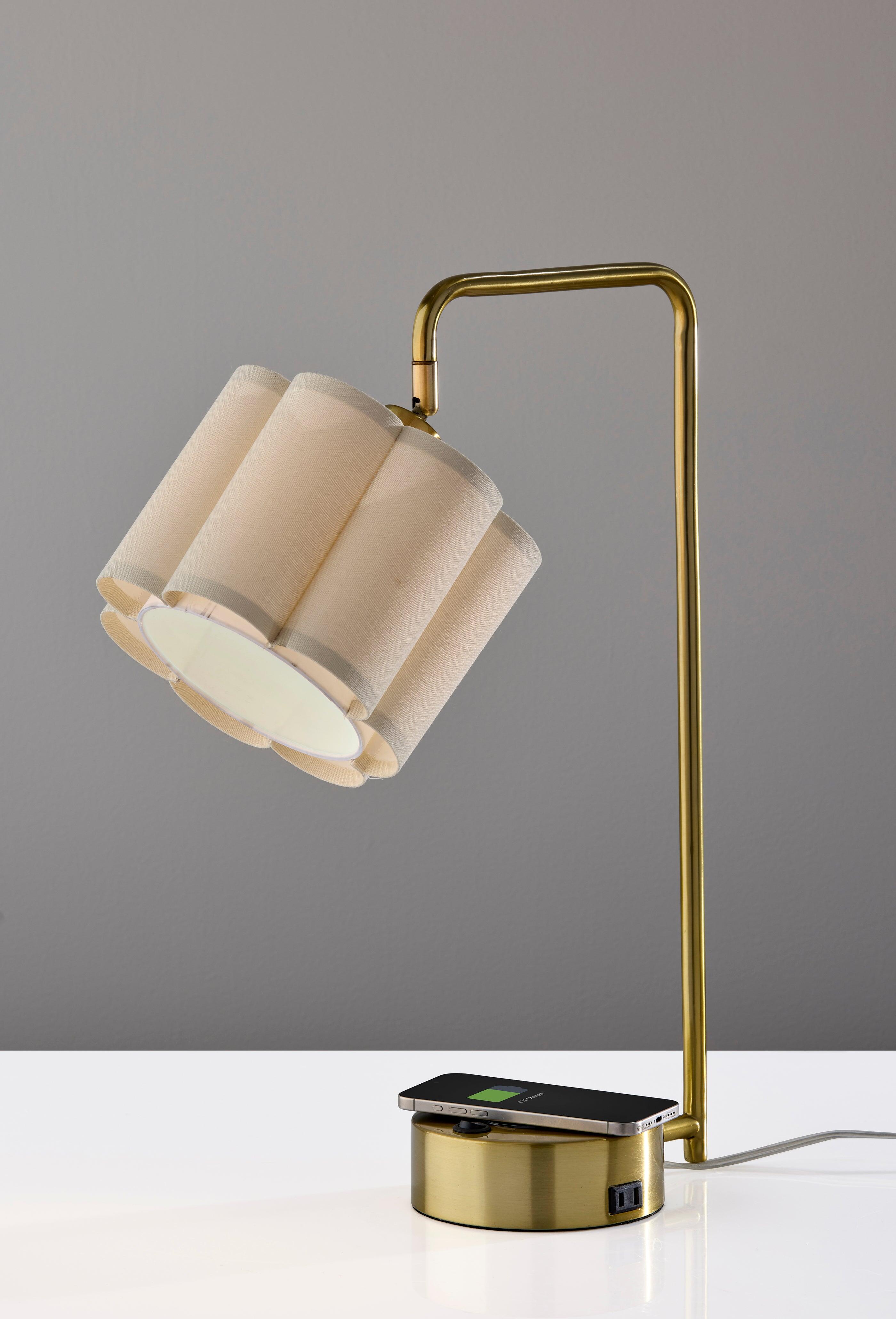 Adesso Dover Desk Lamp, Antique Brass, large