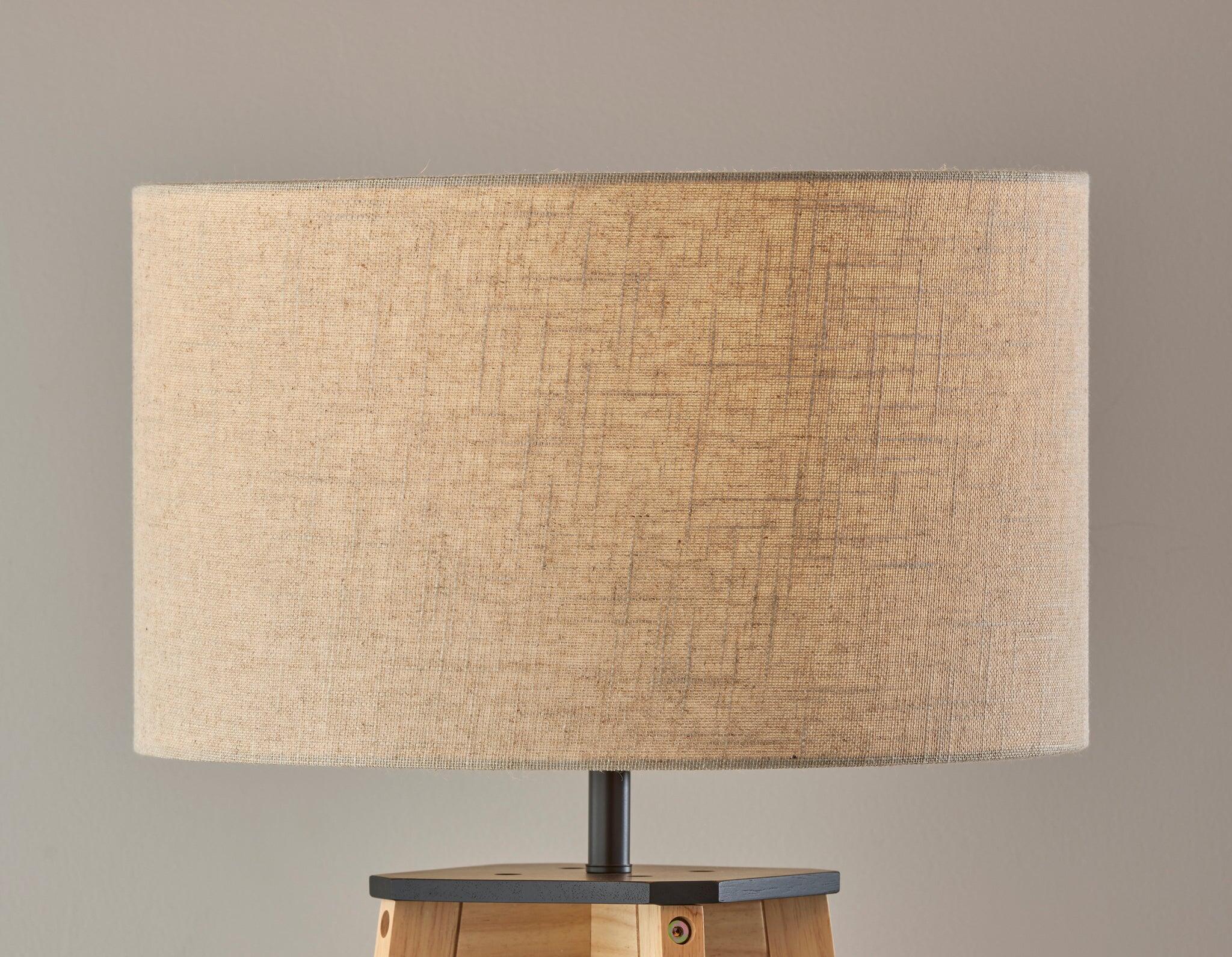 Adesso Kirby Floor Lamp, Natural/Beige, large