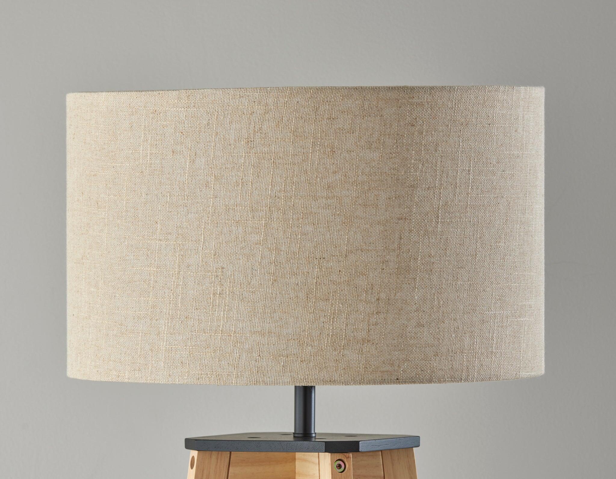 Adesso Kirby Floor Lamp, Natural/Beige, large
