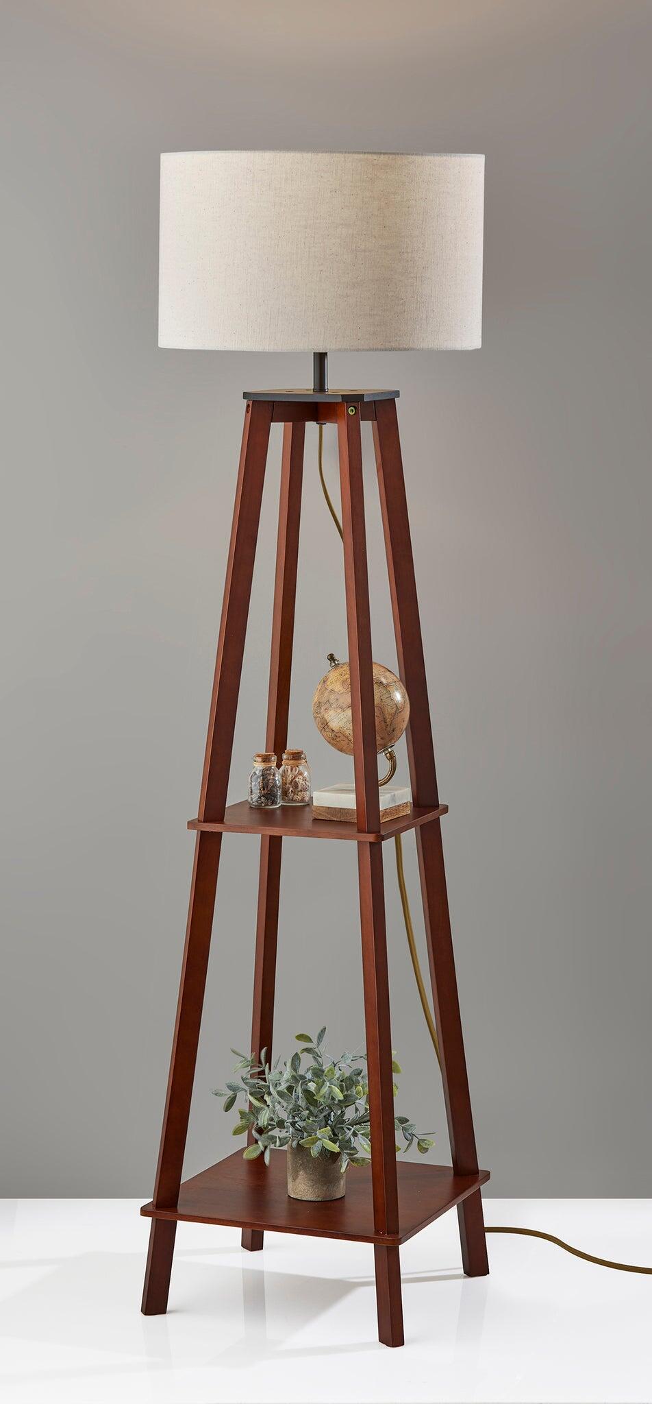 Adesso Kirby Floor Lamp, Natural/Brown, large