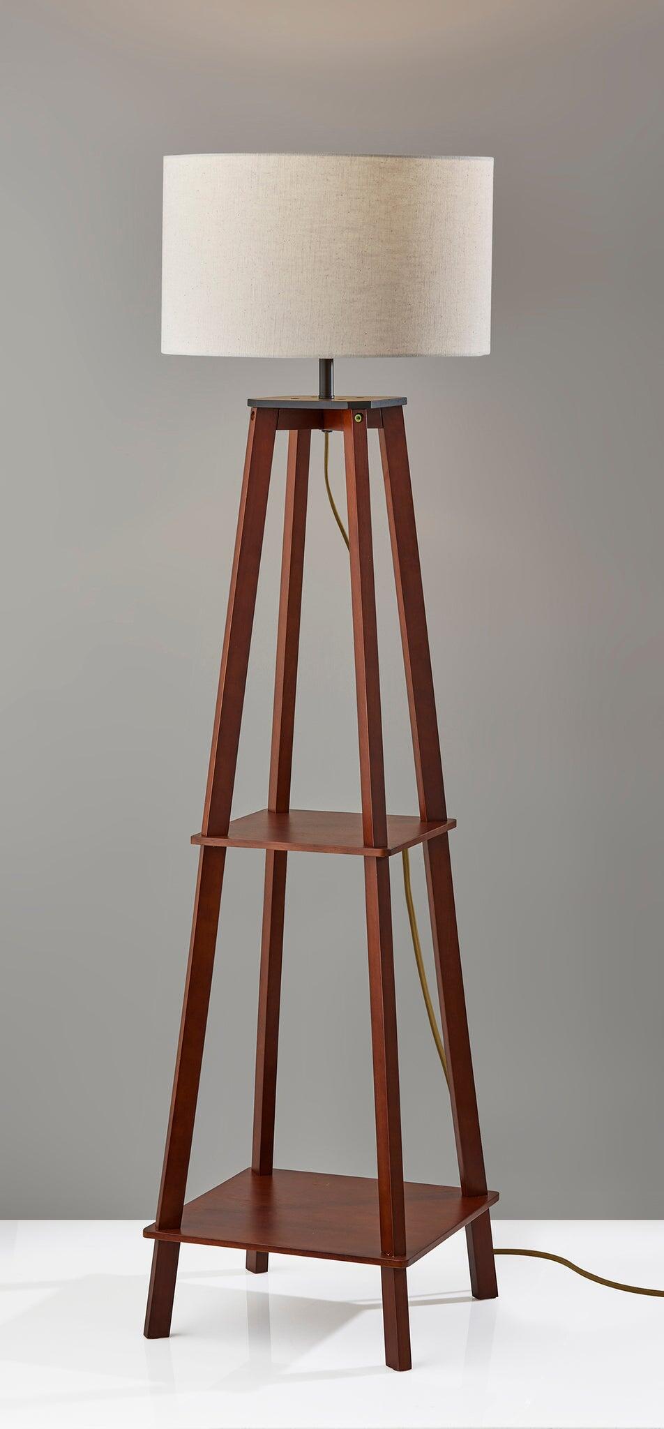 Adesso Kirby Floor Lamp, Natural/Brown, large