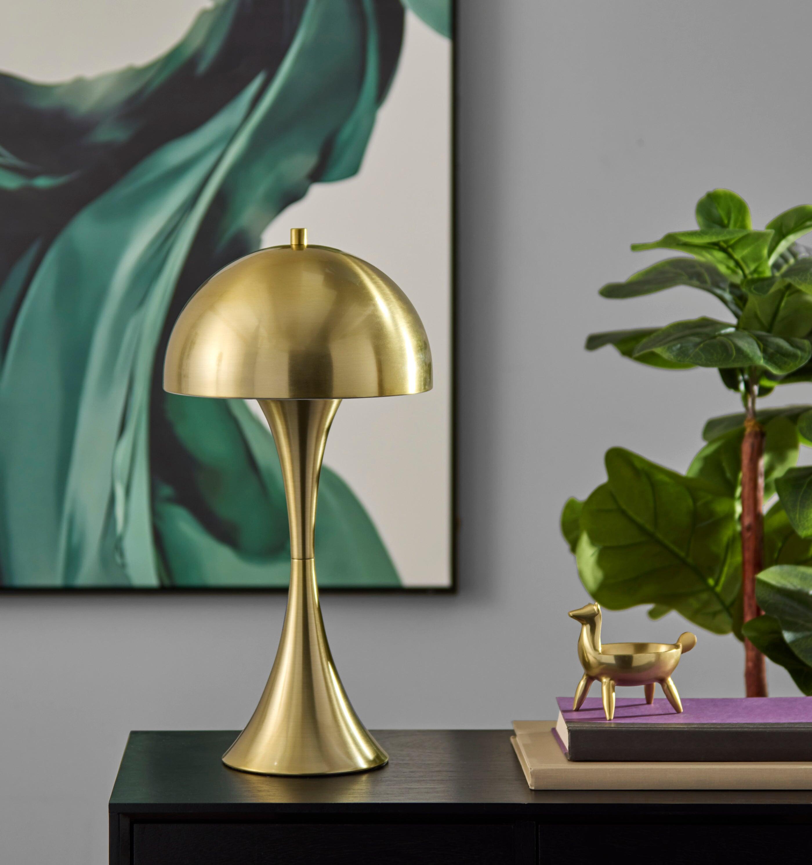 Adesso Lennon Table Lamp, Antique Brass, rollover
