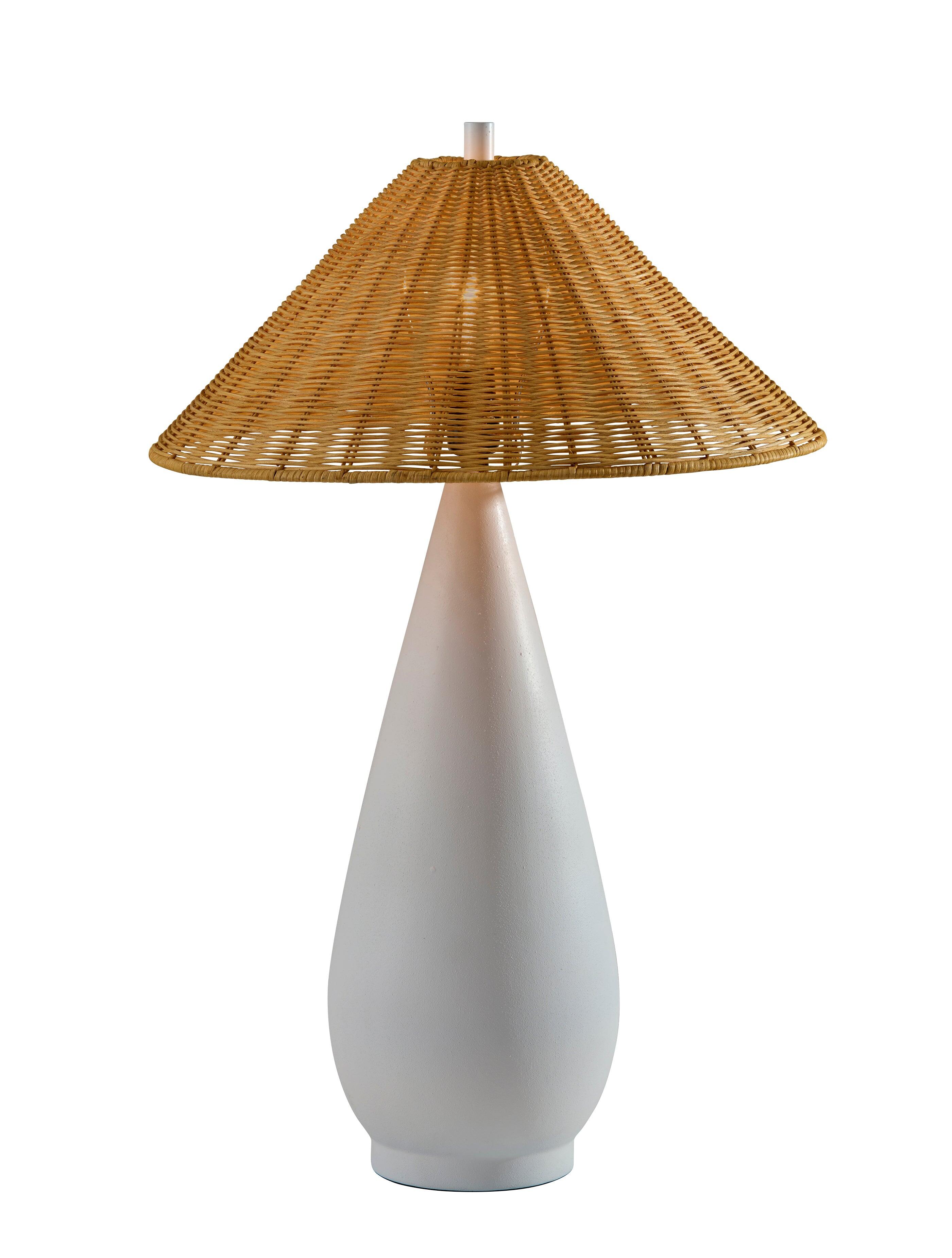 Adesso Lorelei Table Lamp, White, large