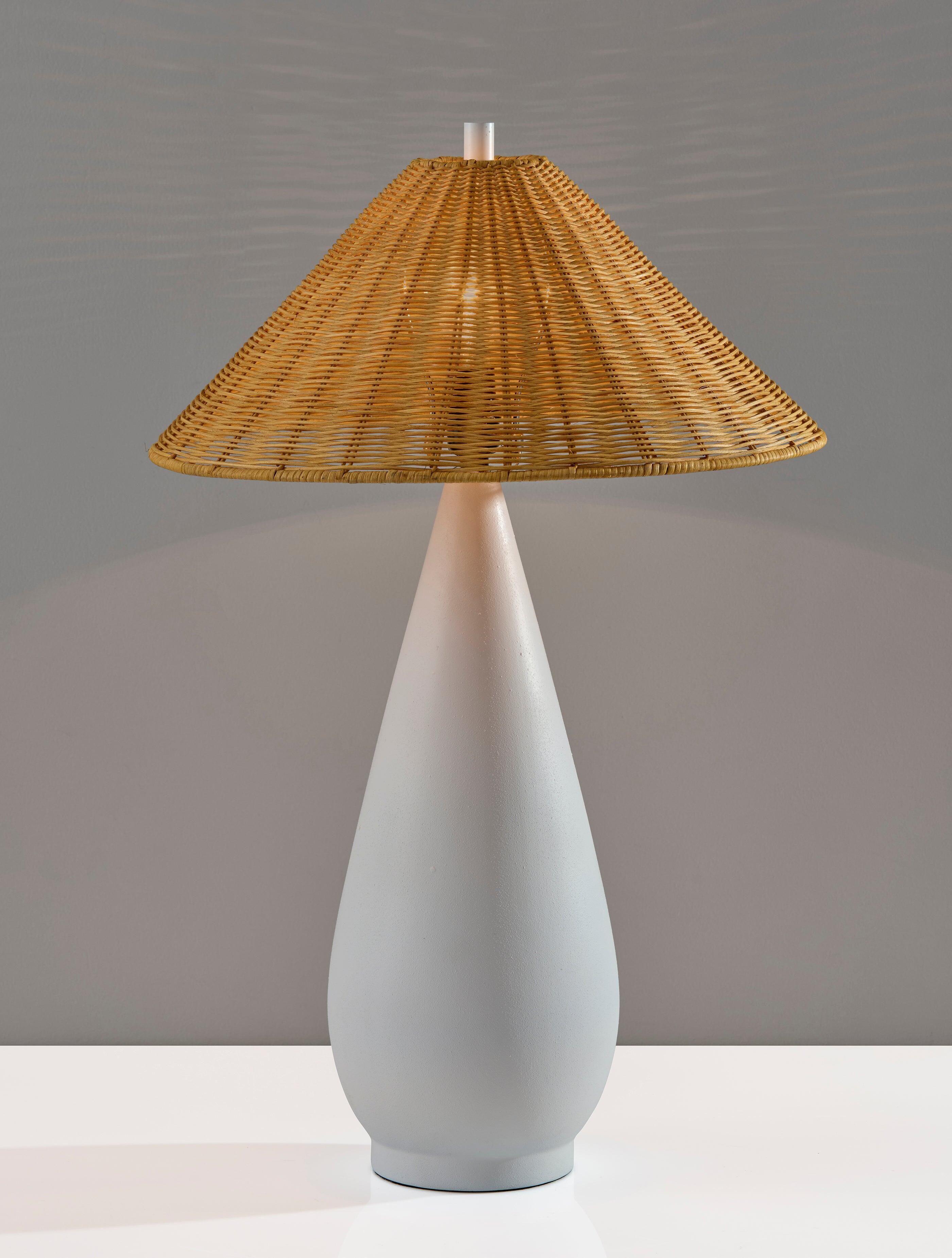 Adesso Lorelei Table Lamp, White, large