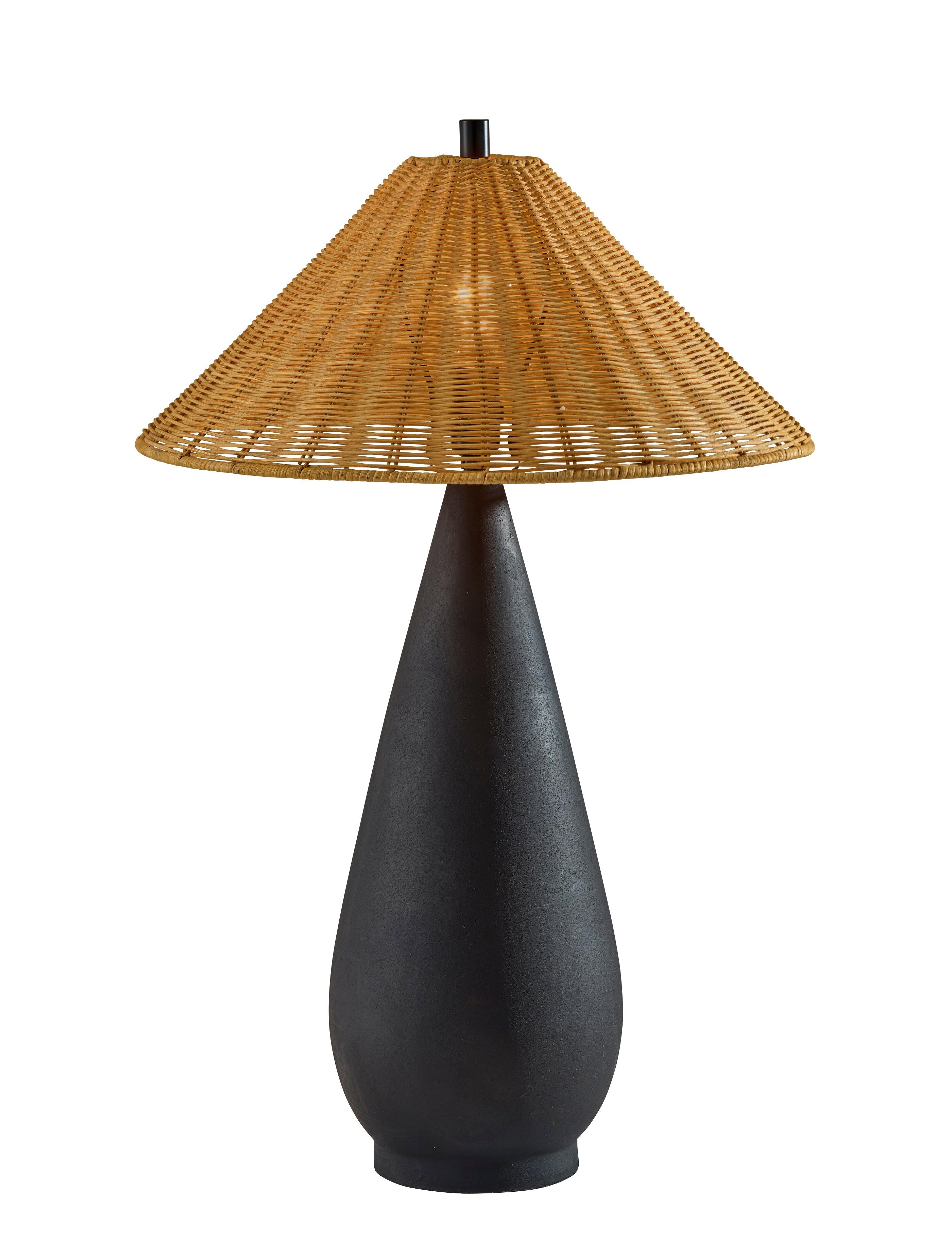 Adesso Lorelei Table Lamp, Black, large