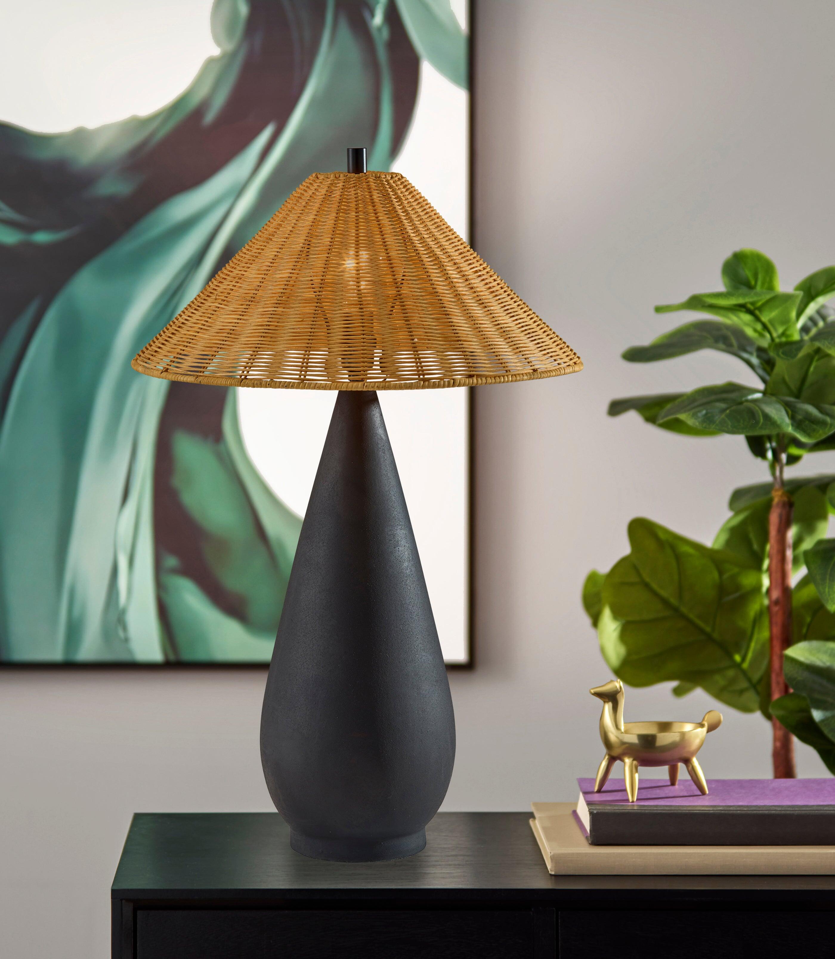 Adesso Lorelei Table Lamp, Black, large