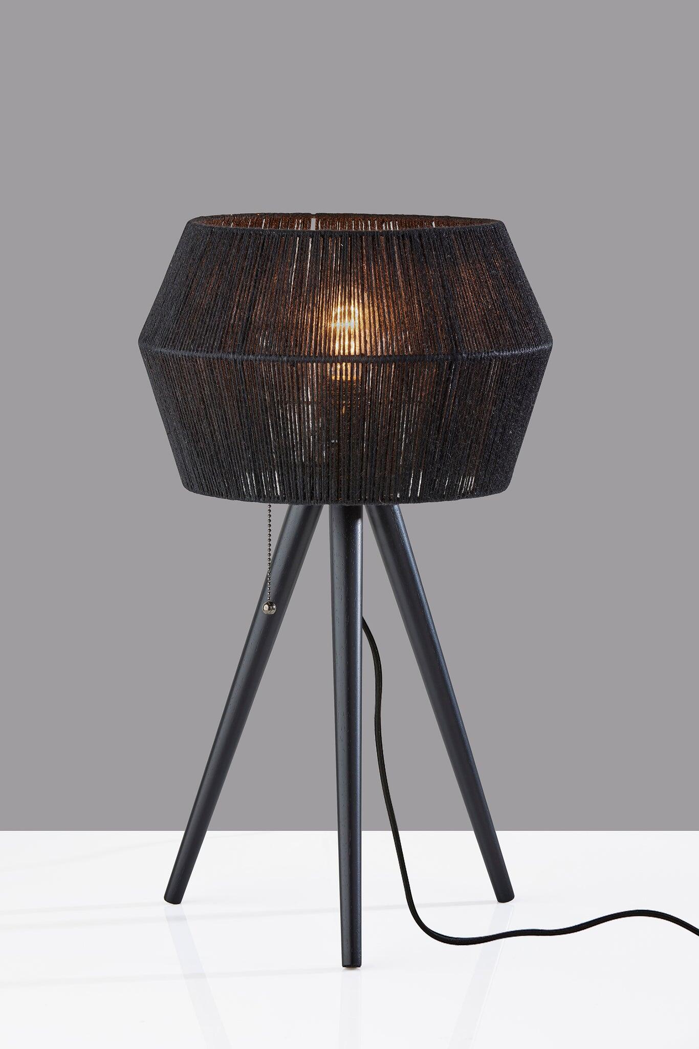 Adesso Montana Table Lamp, Black, rollover