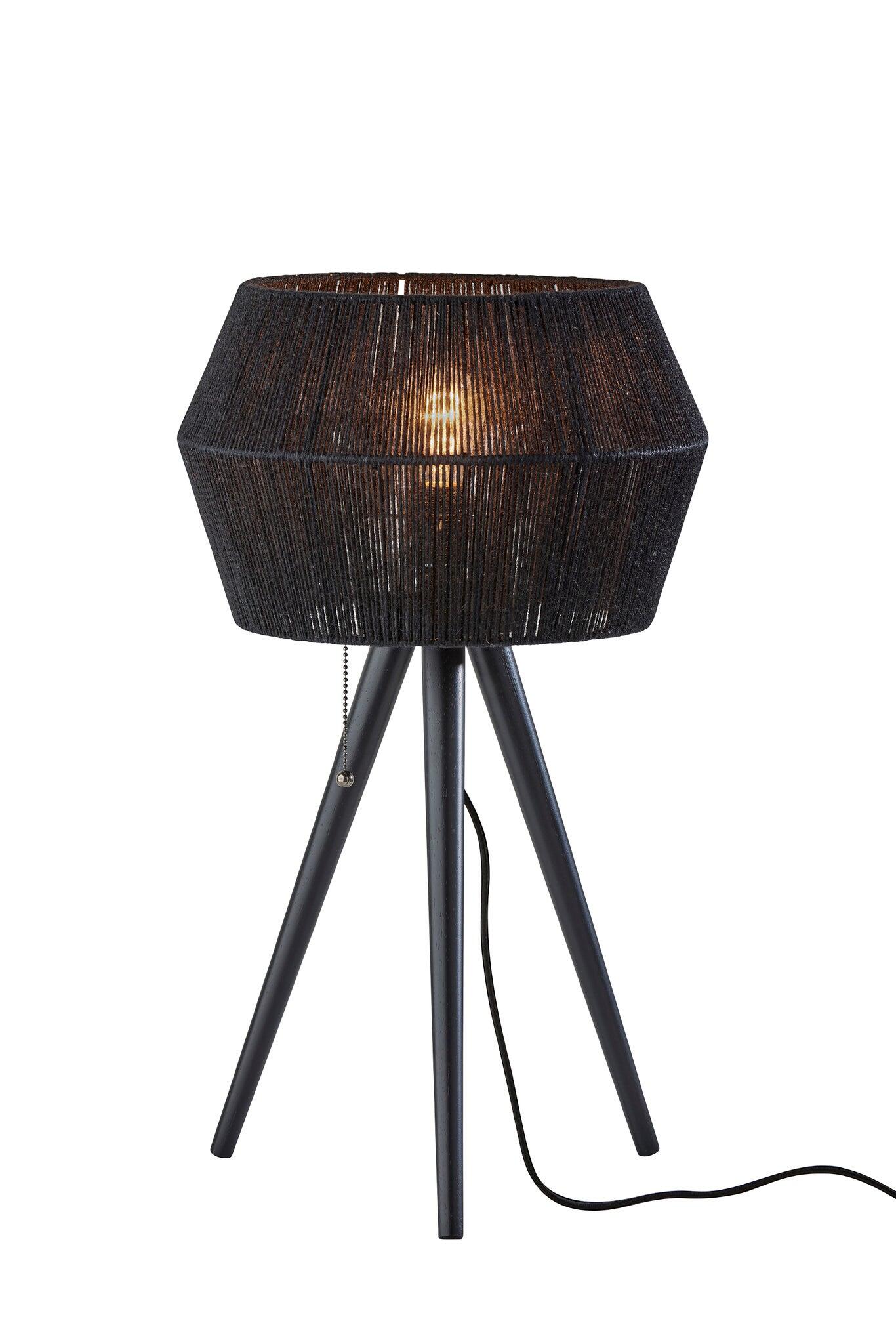 Adesso Montana Table Lamp, Black, large