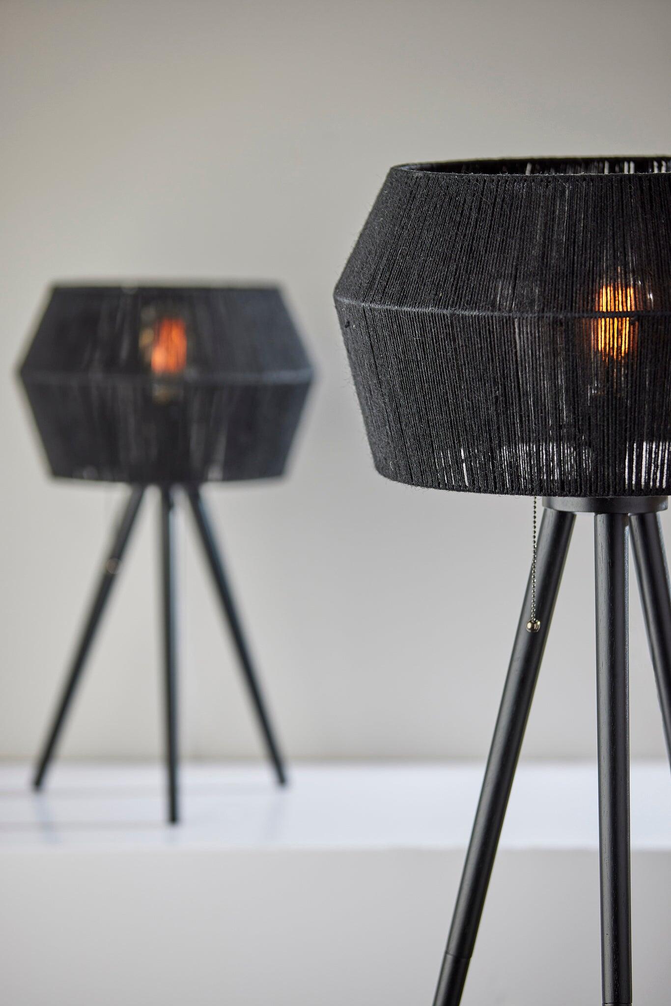 Adesso Montana Floor Lamp, Black, large