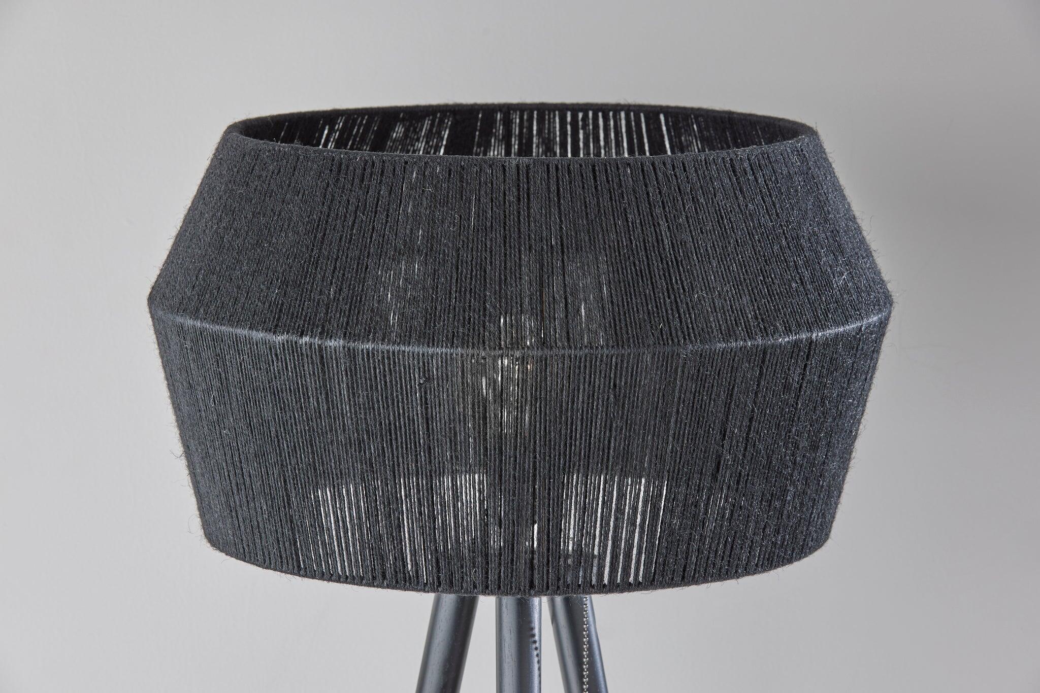 Adesso Montana Floor Lamp, Black, large