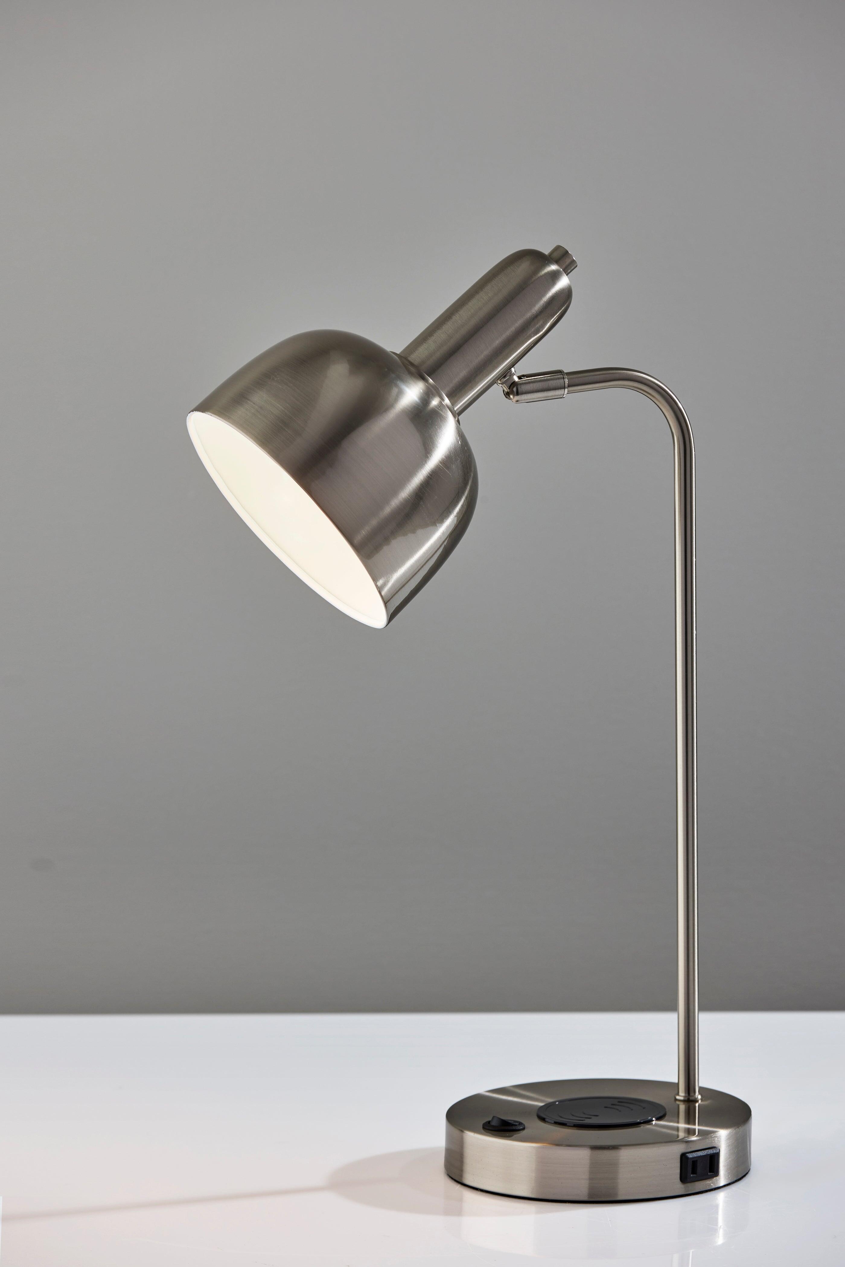 Adesso Rico Desk Lamp, Gray, rollover