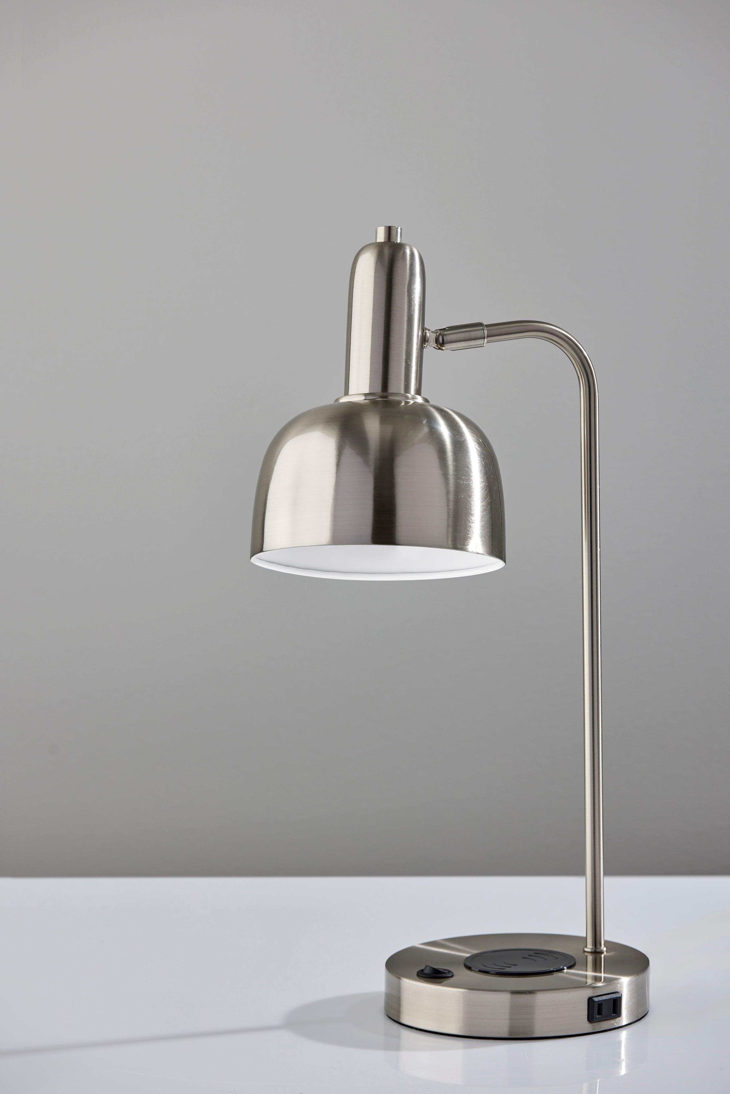 Adesso Rico Desk Lamp, Gray, large