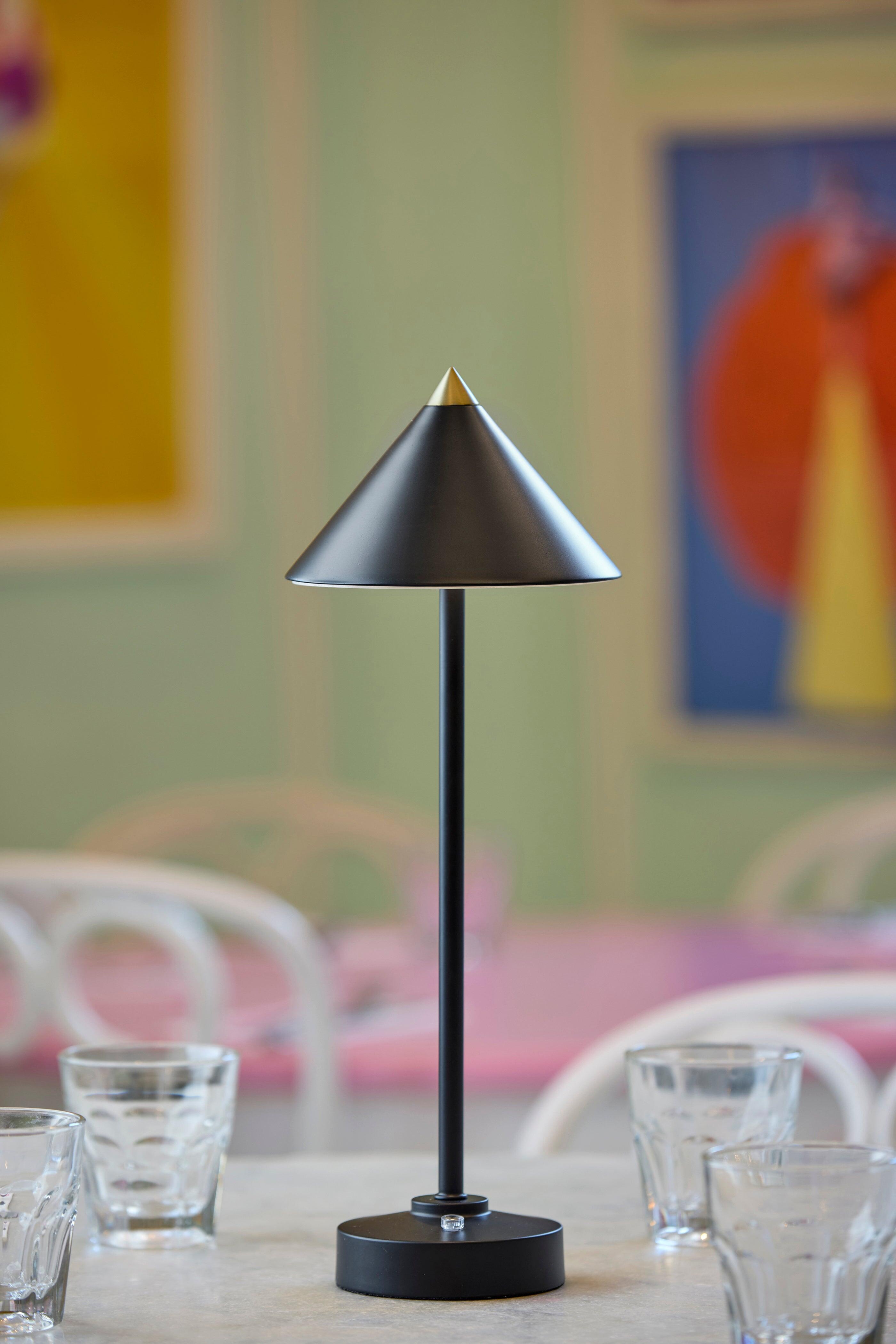 Adesso Ritchie Cordless Table Lamp, Black, rollover