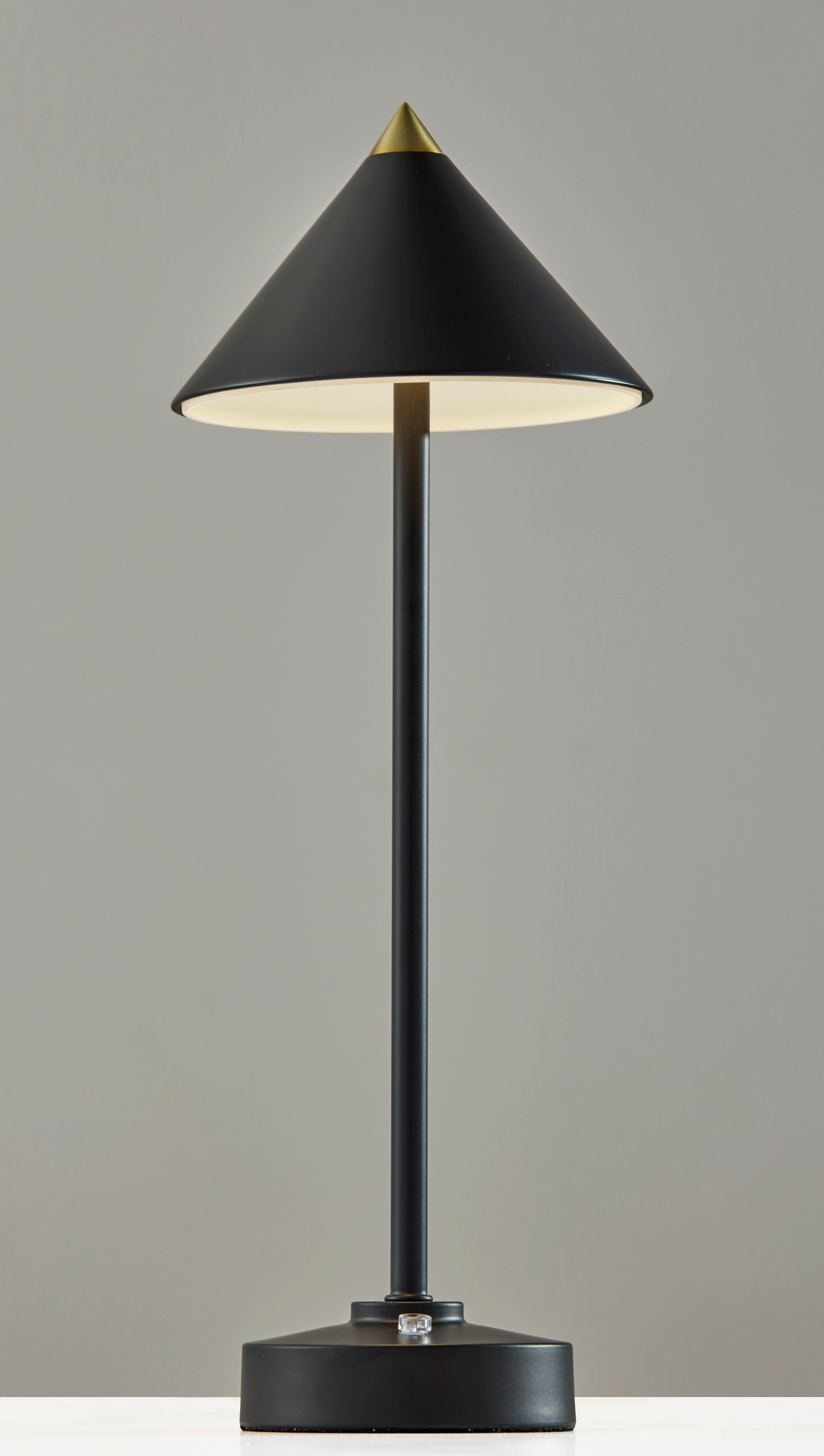 Adesso Ritchie Cordless Table Lamp, Black, large