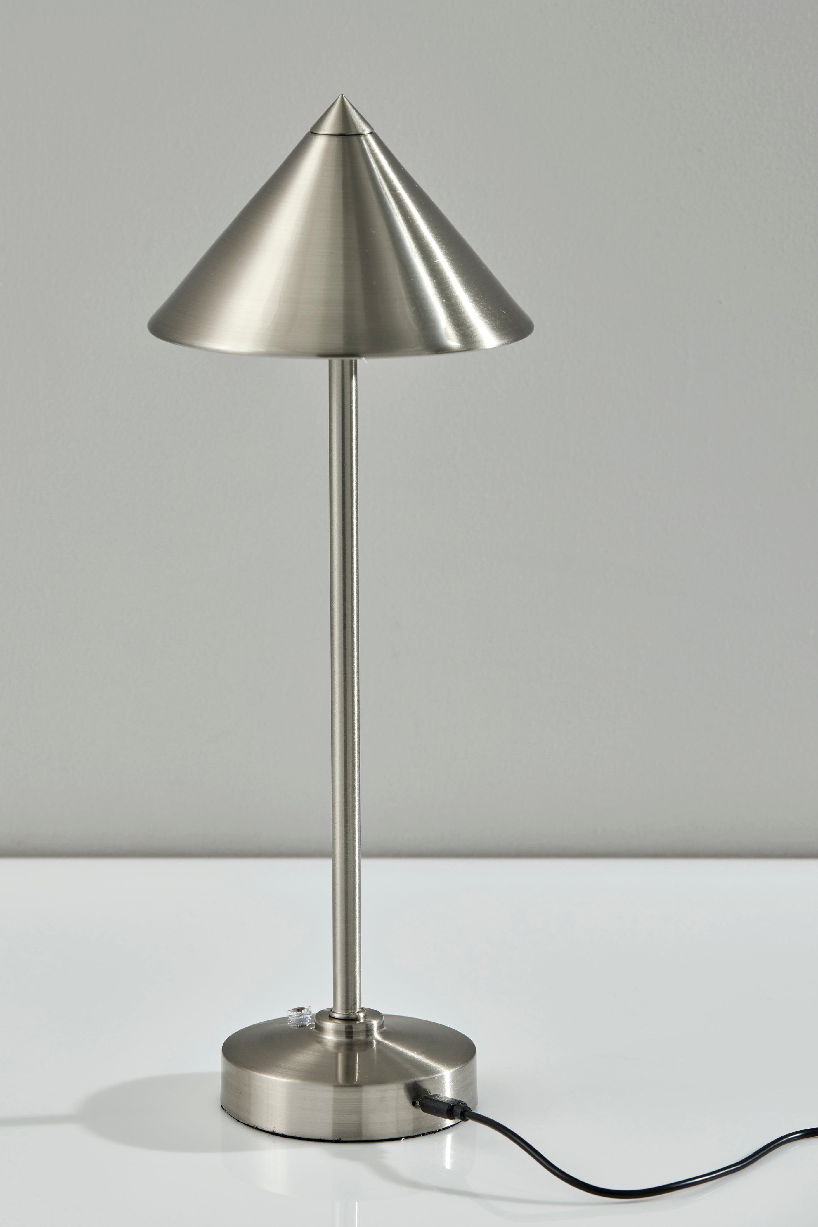 Adesso Ritchie Cordless Table Lamp, Gray, rollover