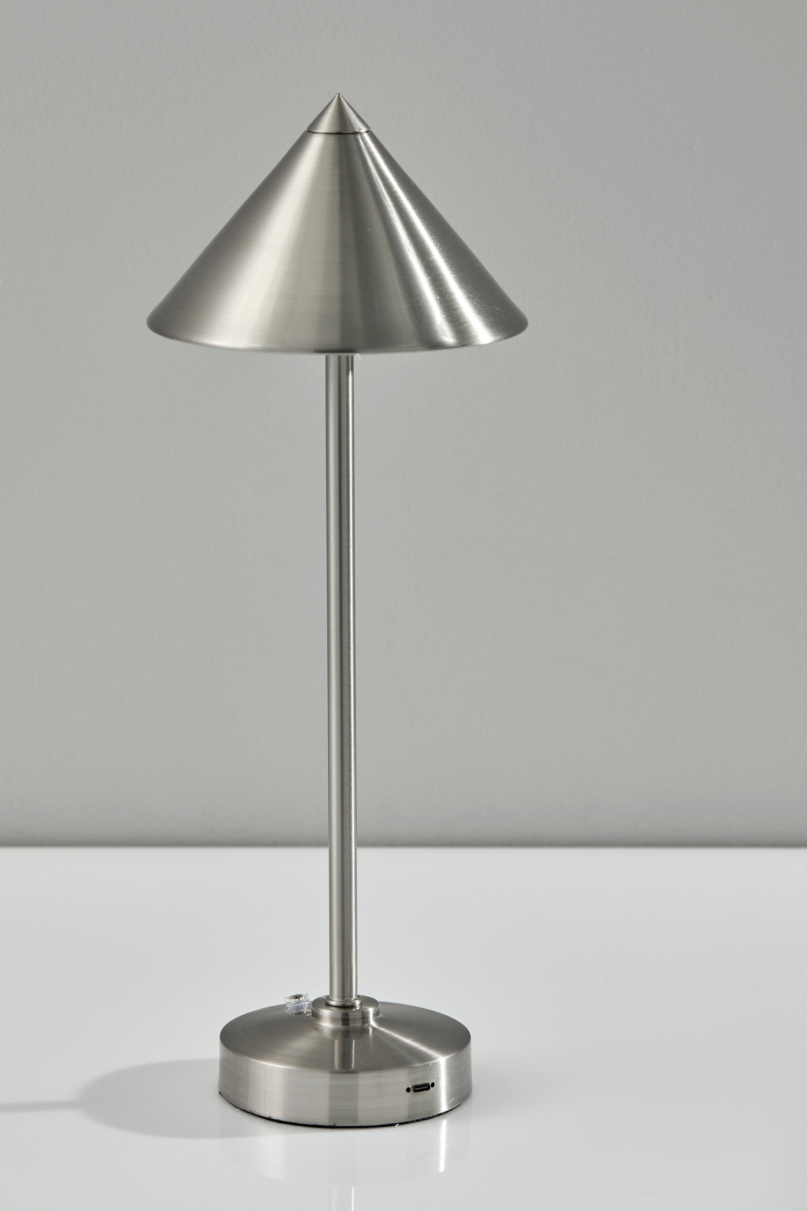 Adesso Ritchie Cordless Table Lamp, Gray, large