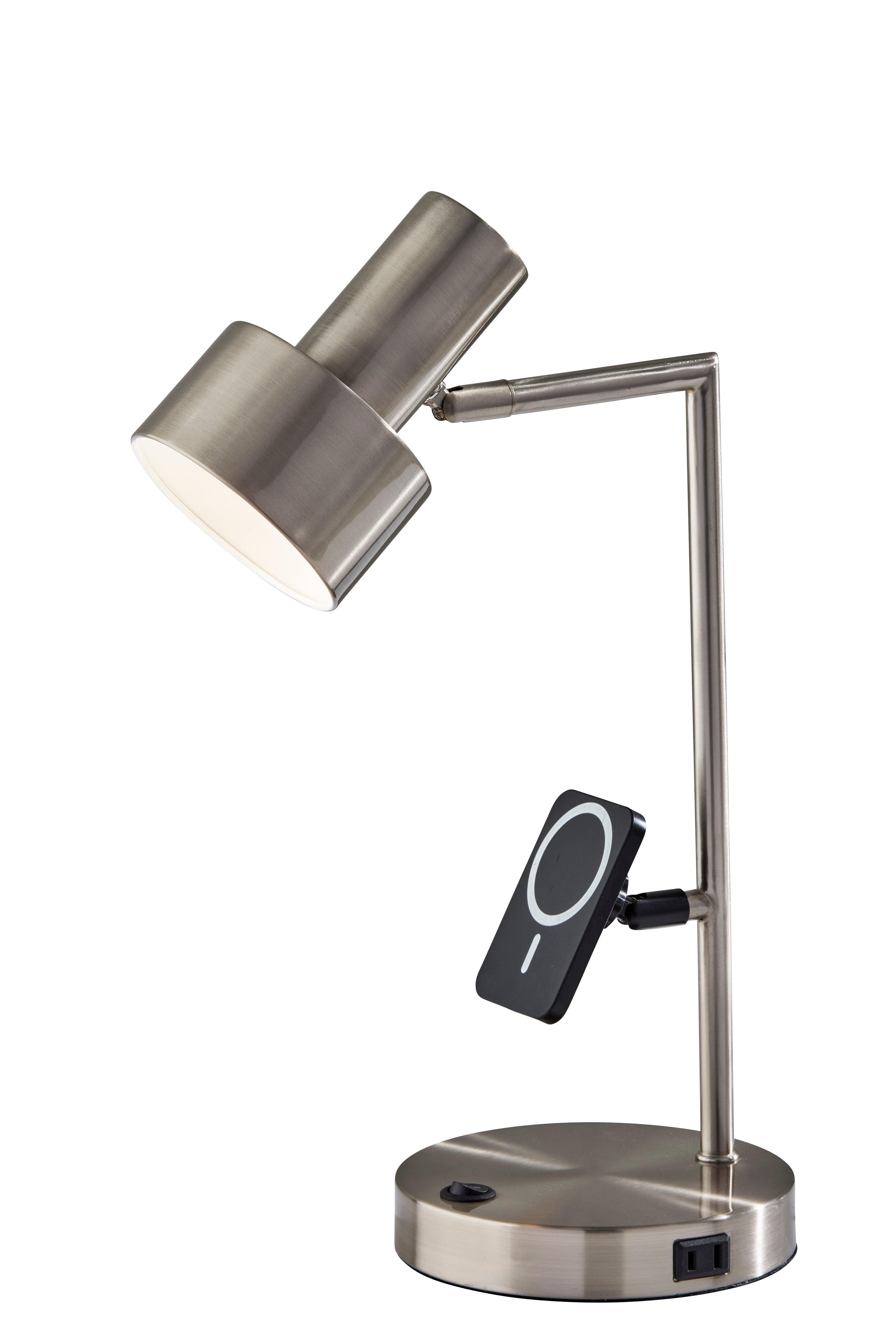 Adesso Rowe Desk Lamp, Gray, large