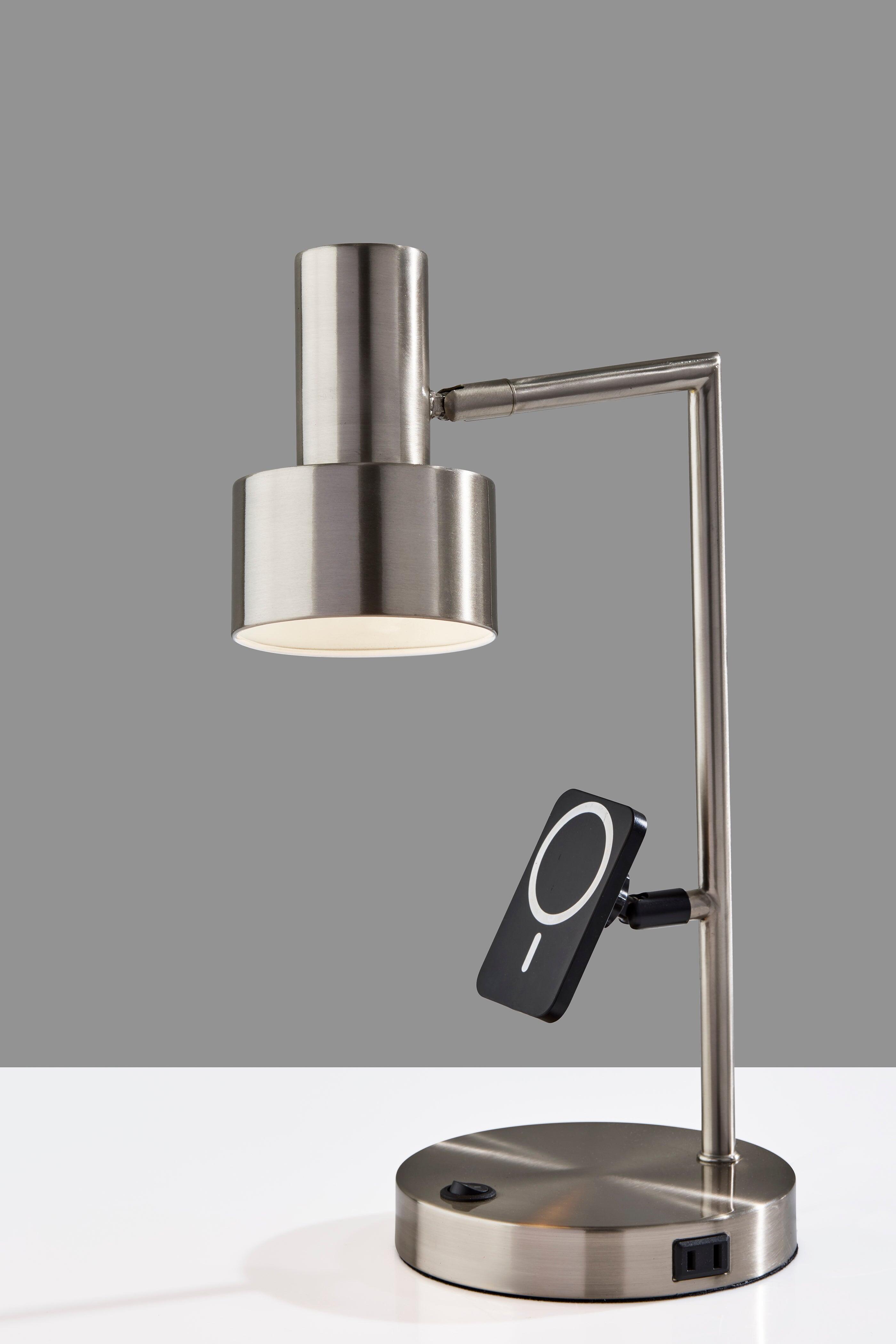 Adesso Rowe Desk Lamp, Gray, large