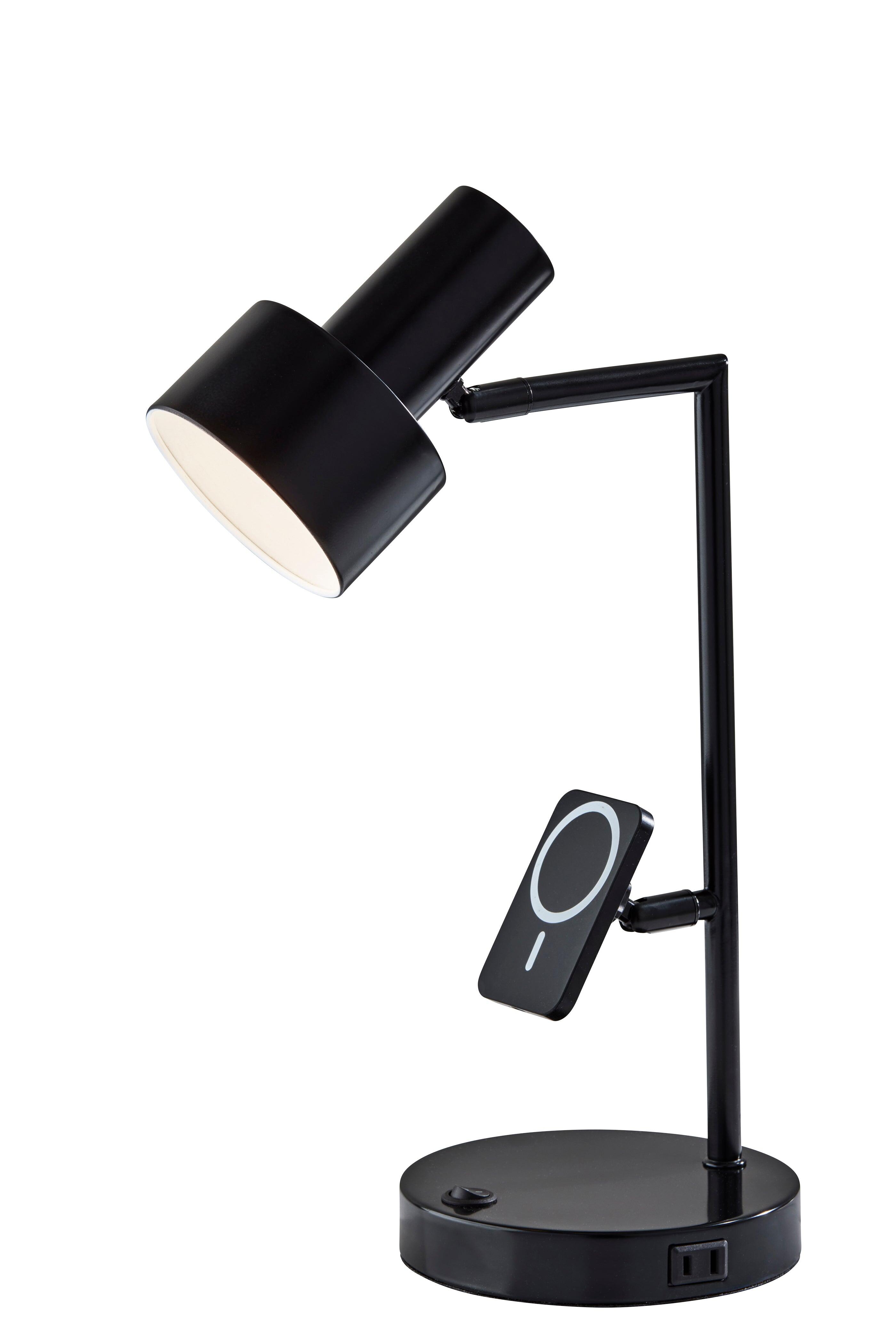 Adesso Rowe Desk Lamp, Black, large