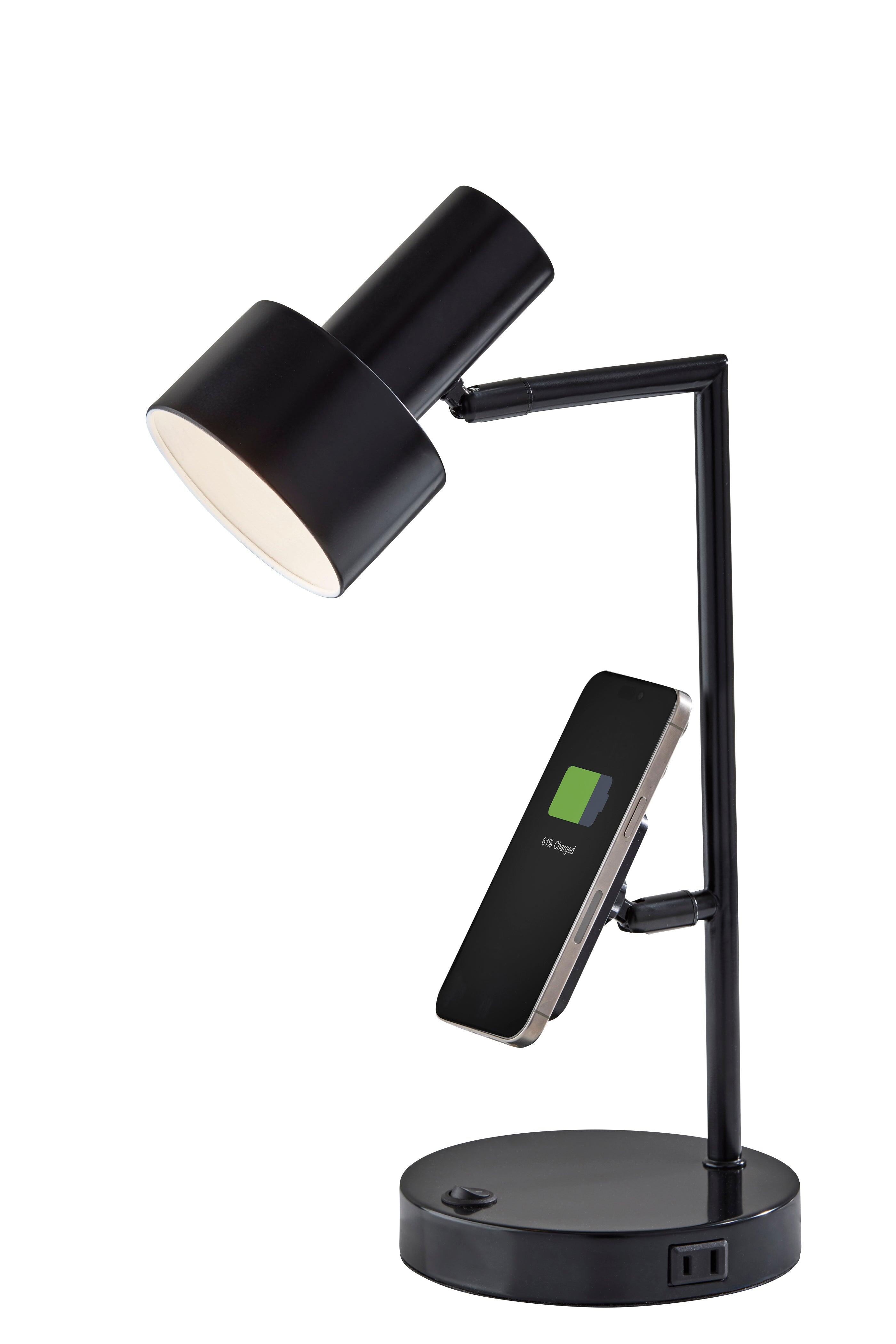 Adesso Rowe Desk Lamp, Black, large