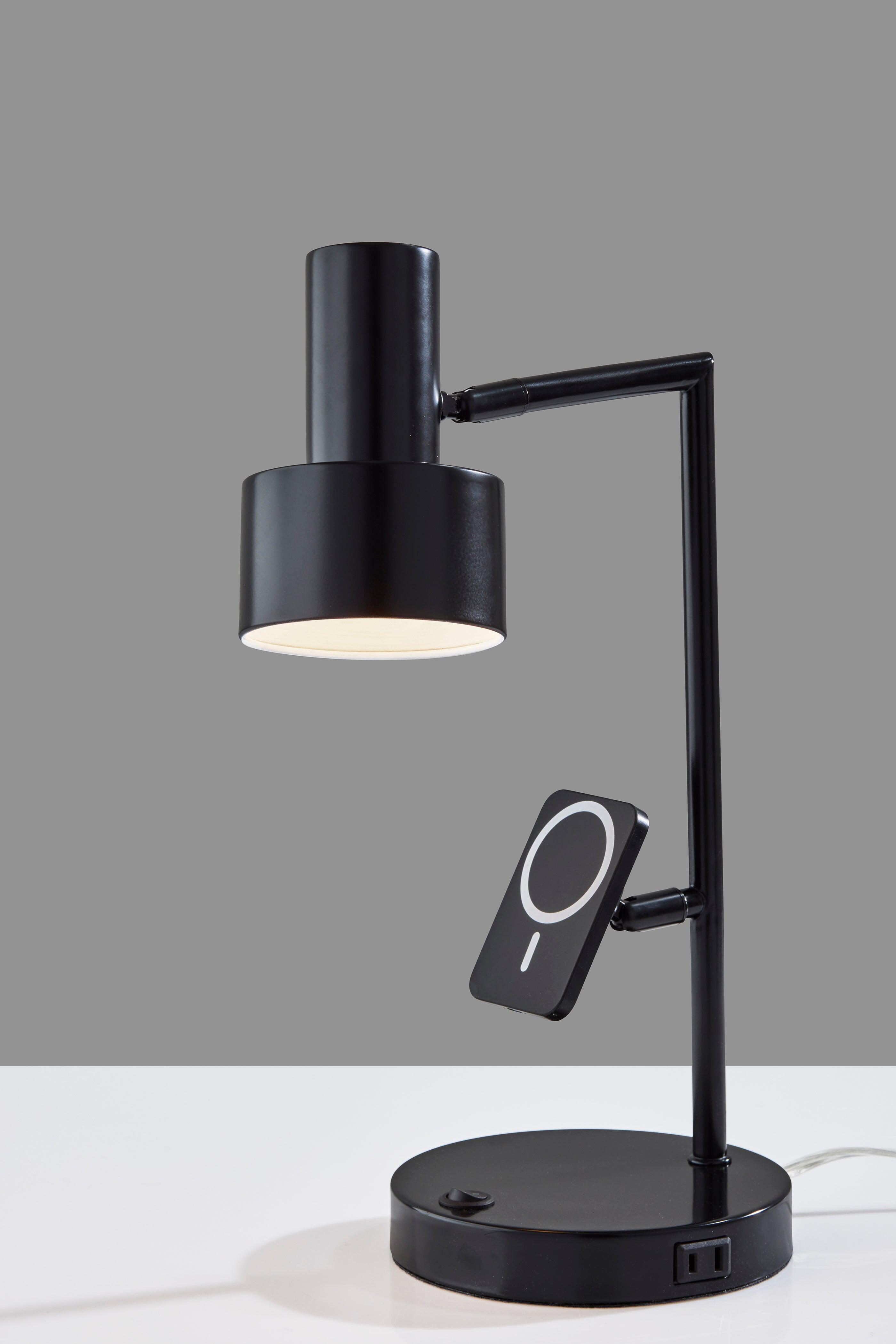 Adesso Rowe Desk Lamp, Black, large