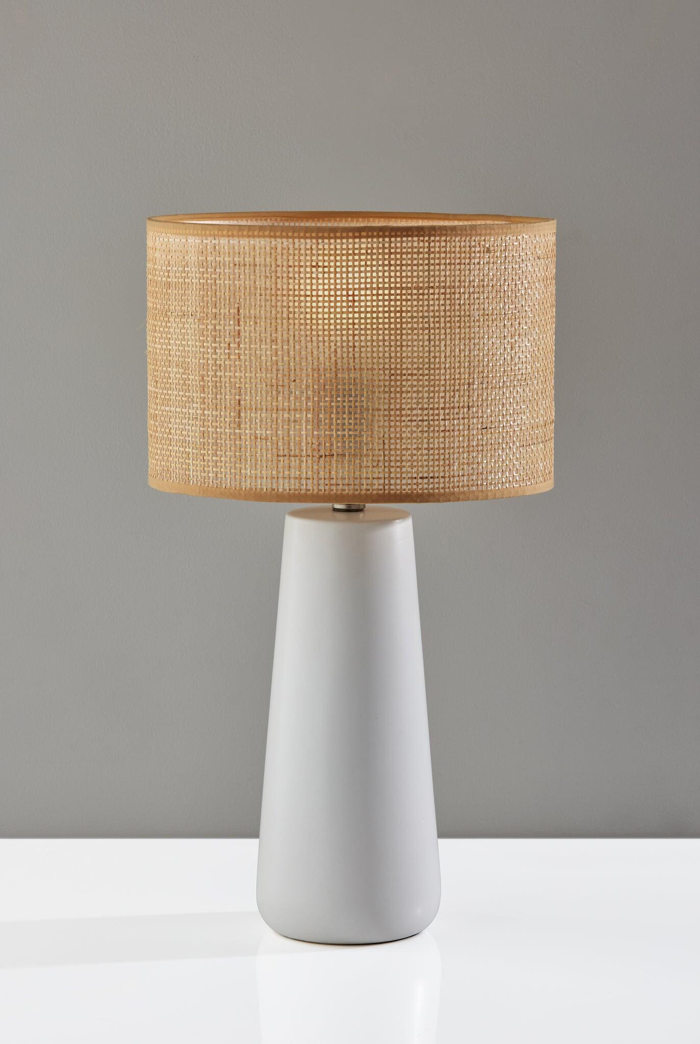 Adesso Sheffield Table Lamp, White, rollover