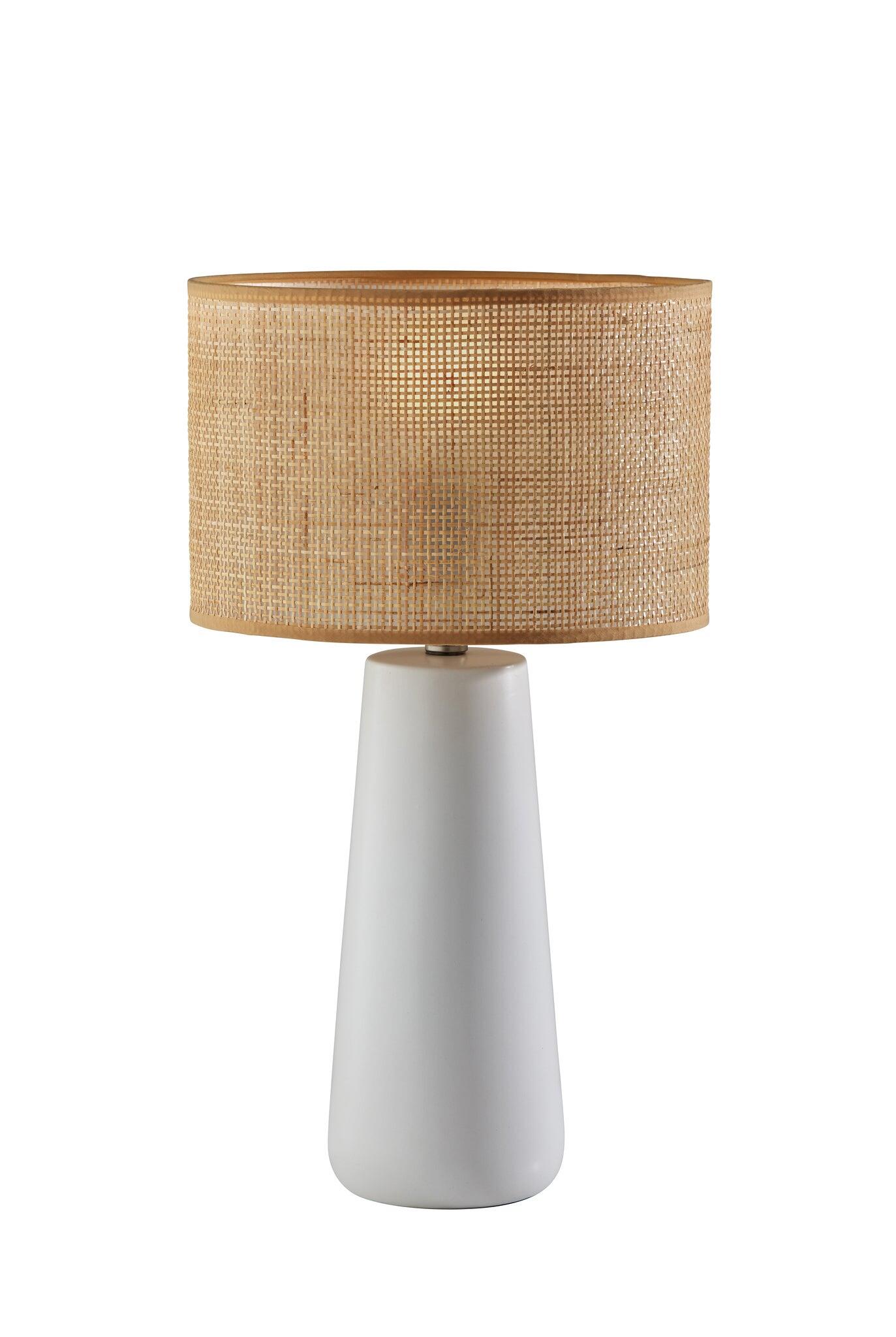Adesso Sheffield Table Lamp, White, large