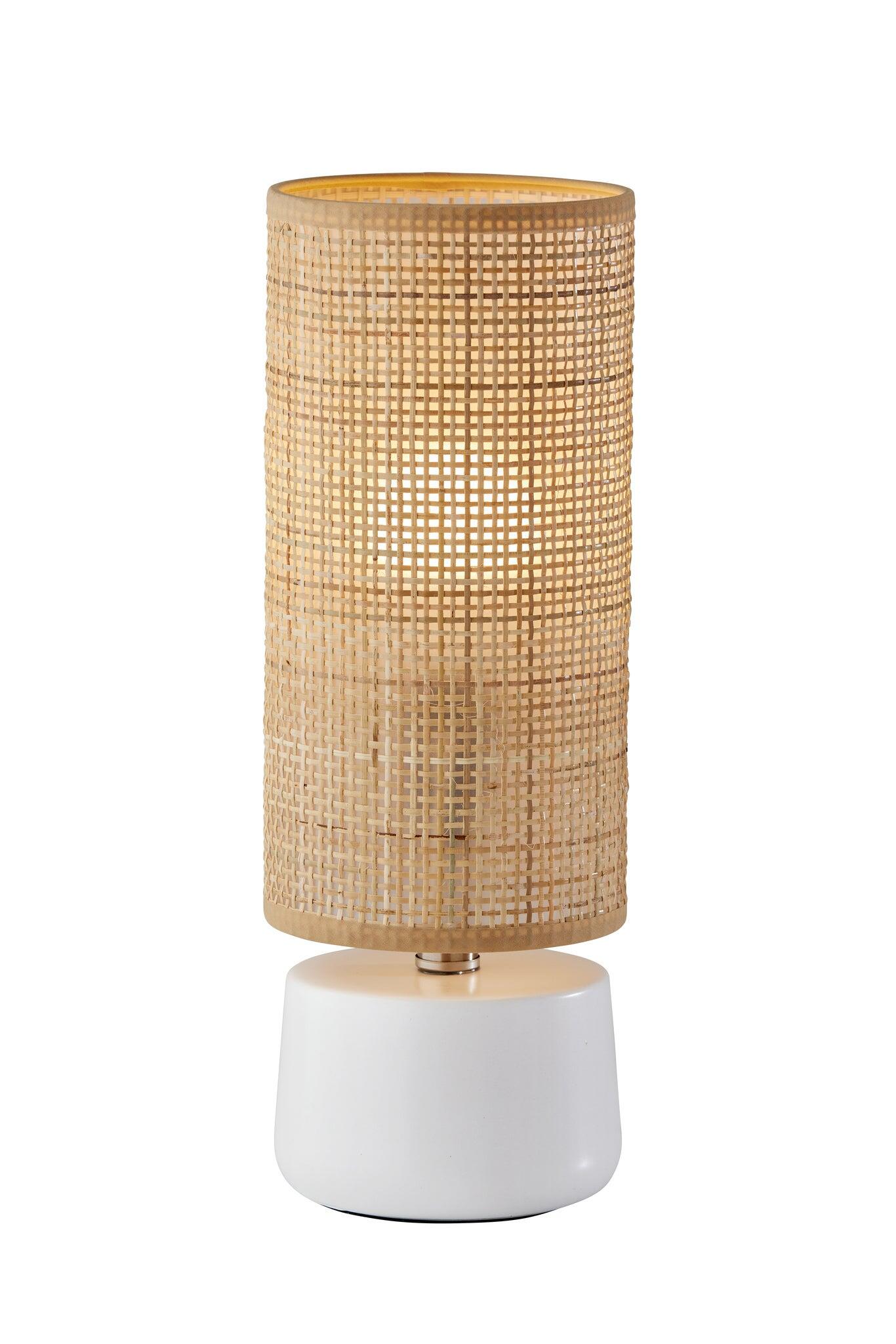 Adesso Sheffield Solid Table Lamp, White, large