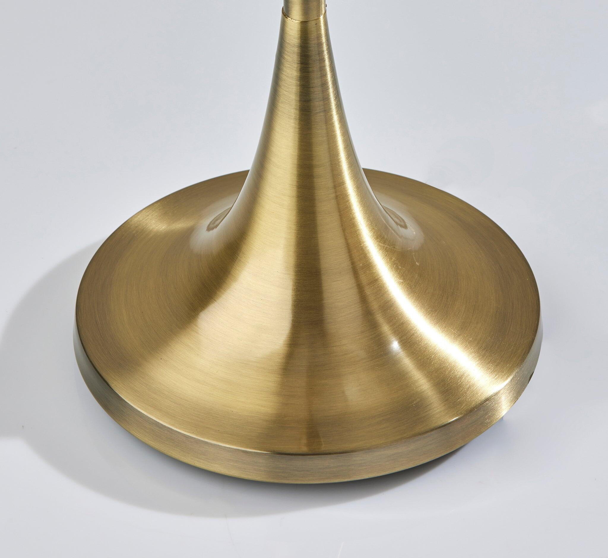 Adesso Simplee Eli Floor Lamp, Antique Brass, large