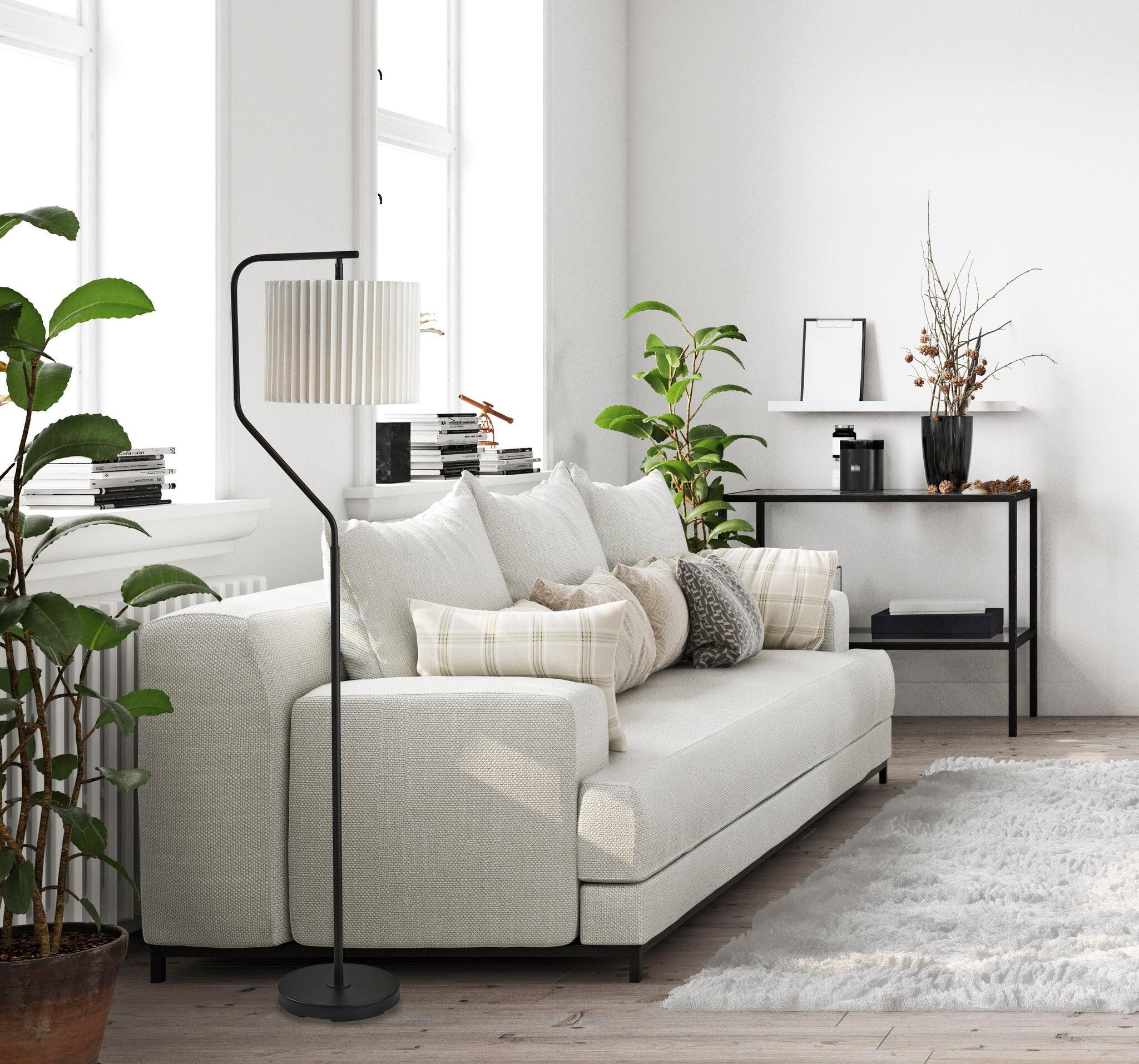 Adesso Simplee Evan Floor Lamp, Black, rollover