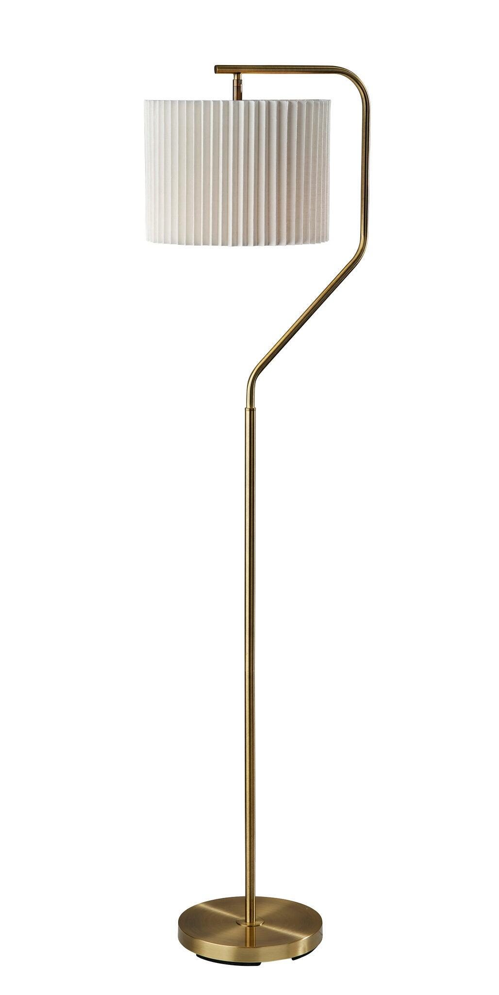 Adesso Simplee Evan Floor Lamp, Antique Brass, large