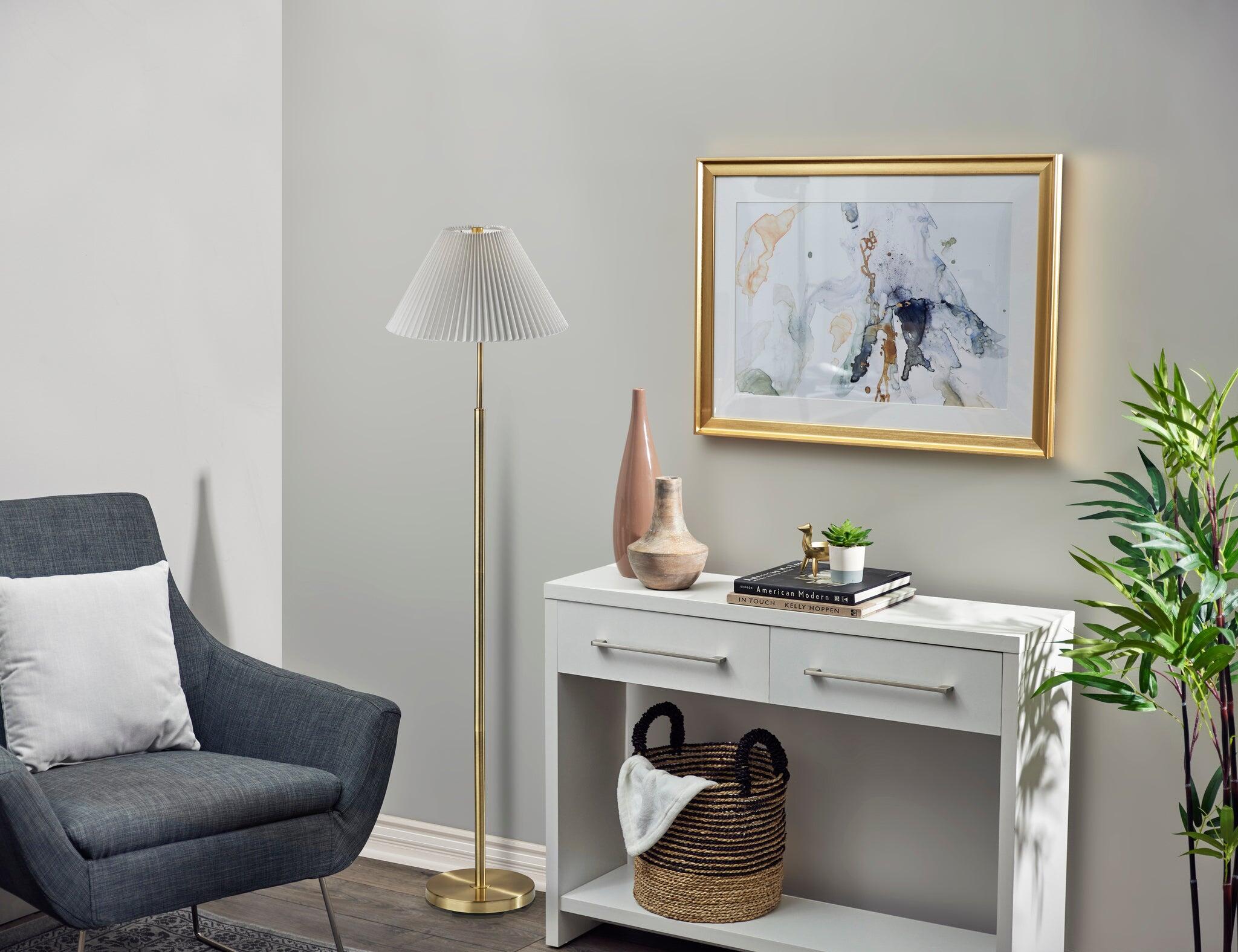 Adesso Simplee Jeremy Floor Lamp, Antique Brass, rollover