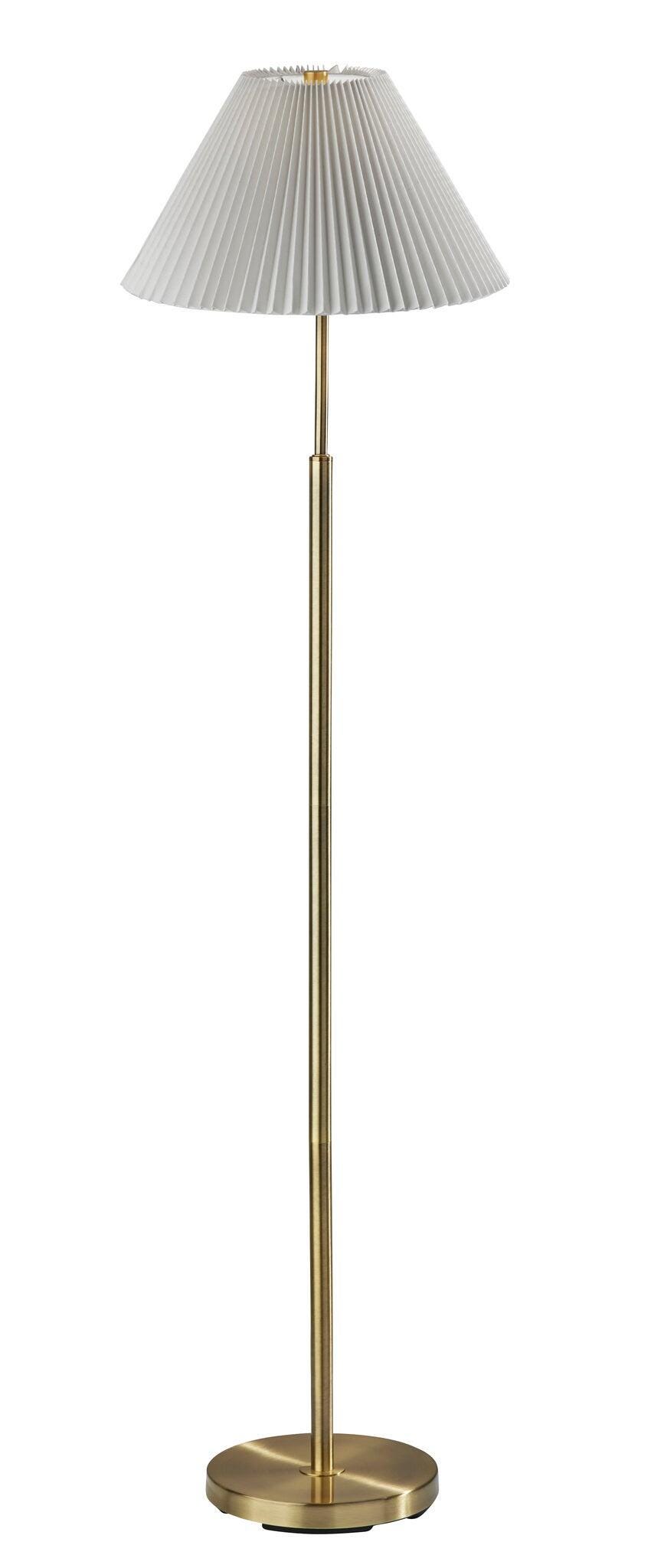 Adesso Simplee Jeremy Floor Lamp, Antique Brass, large