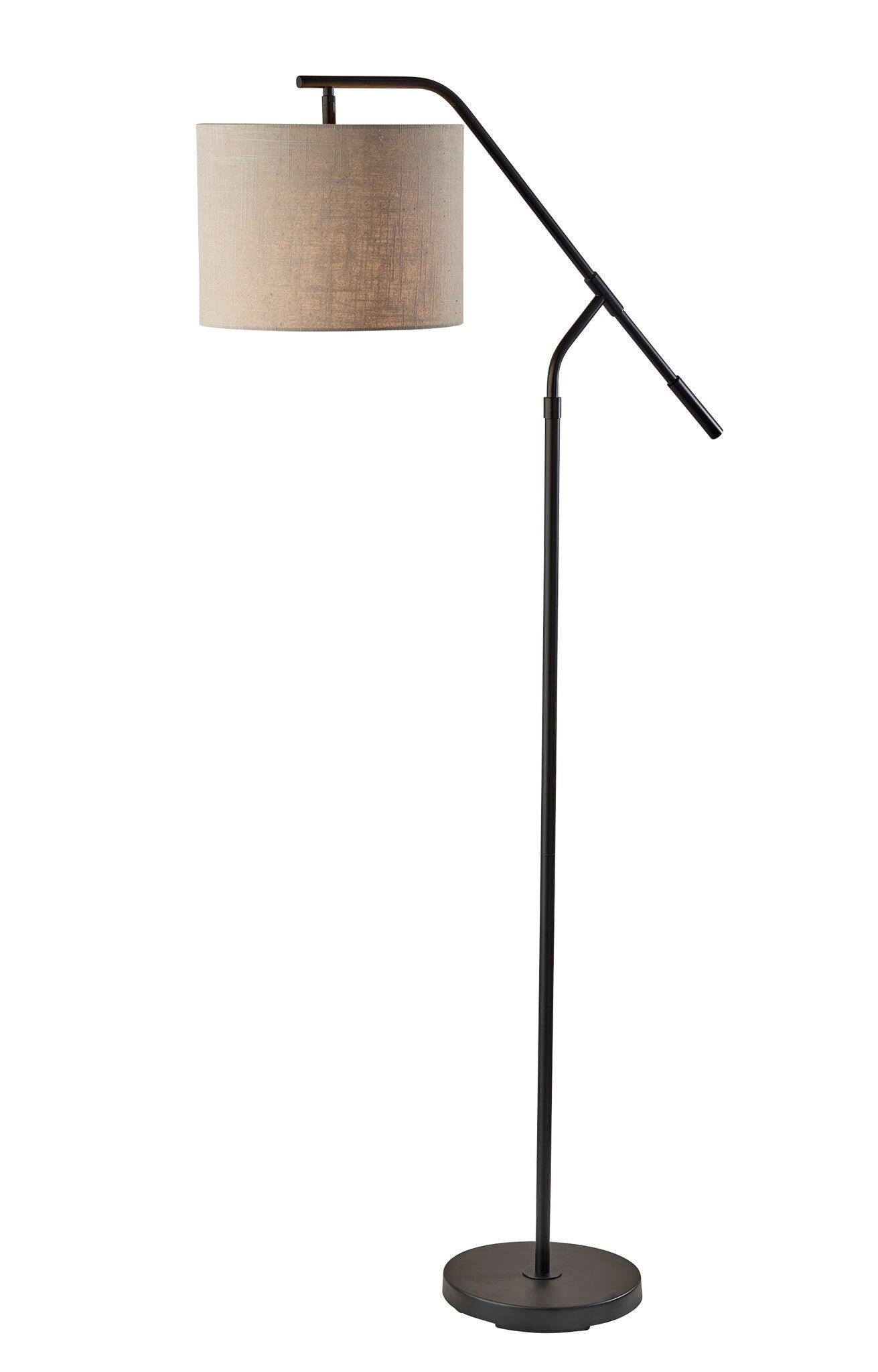 Adesso Simplee Milo Floor Lamp, Black, large