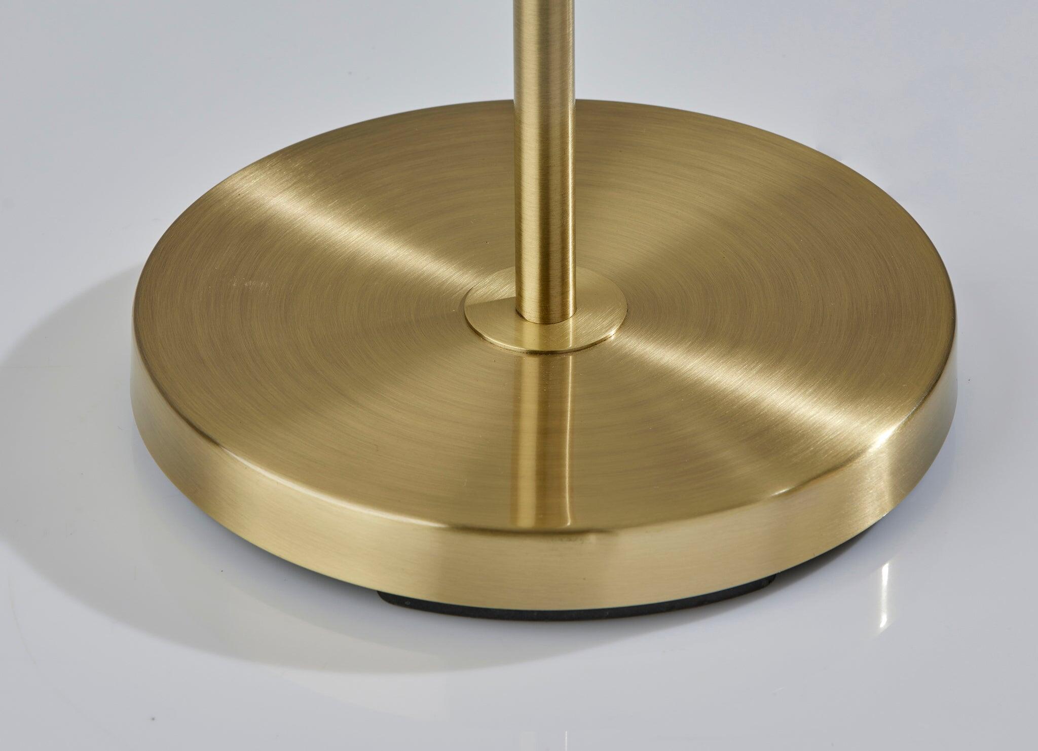 Adesso Simplee Milo Floor Lamp, Antique Brass, large