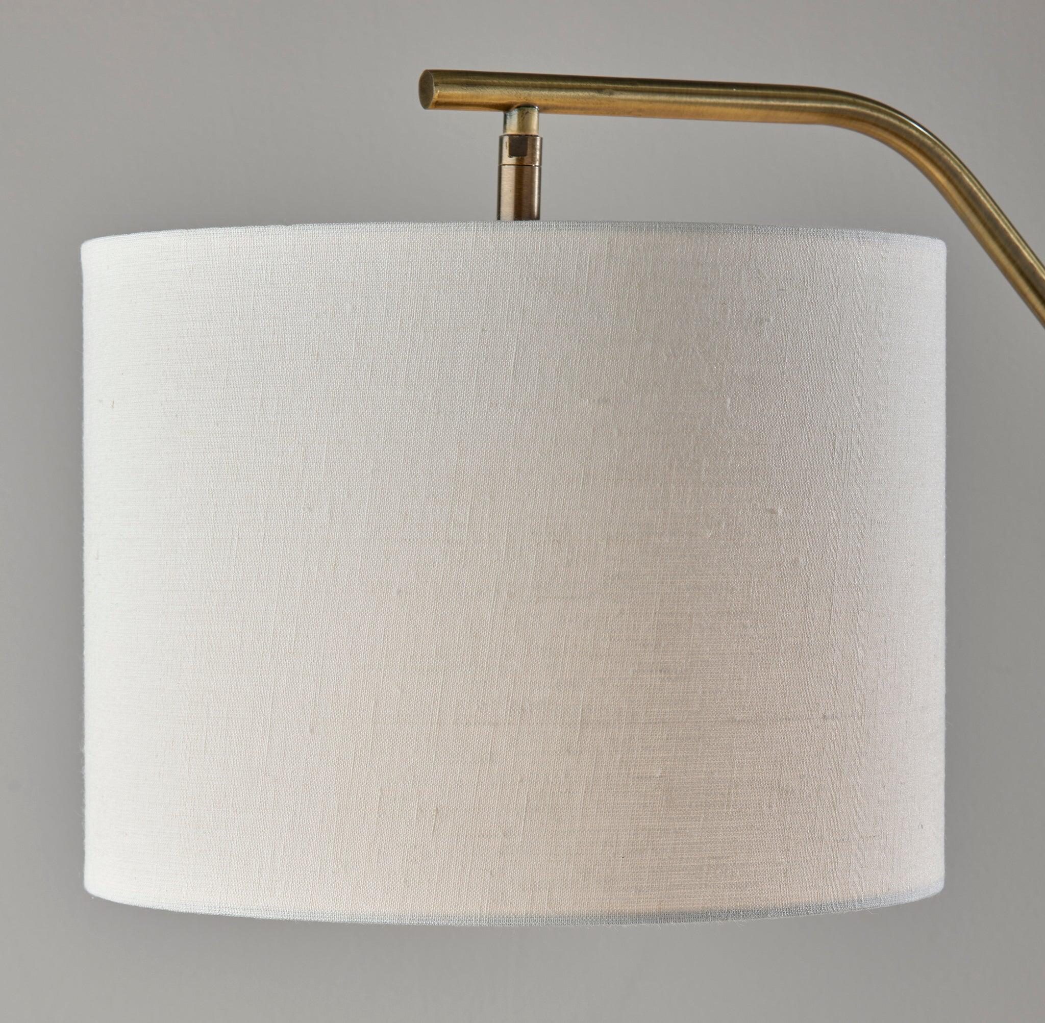 Adesso Simplee Milo Floor Lamp, Antique Brass, large